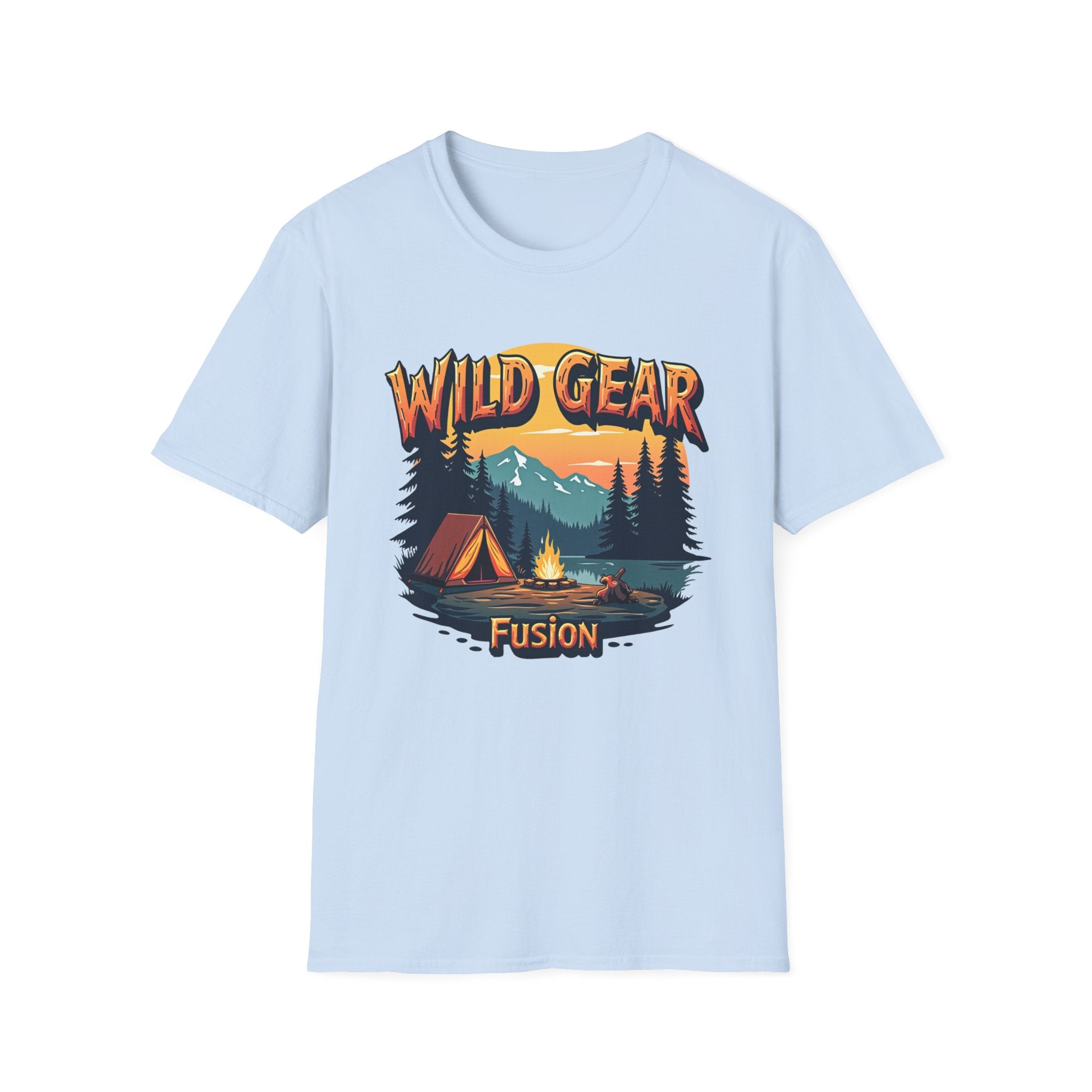 Wild Gear Camping T-Shirt - Nature Lover Apparel, Outdoor Adventure Tee, Gift for Campers, Casual Wear, Summer Festival Shirt