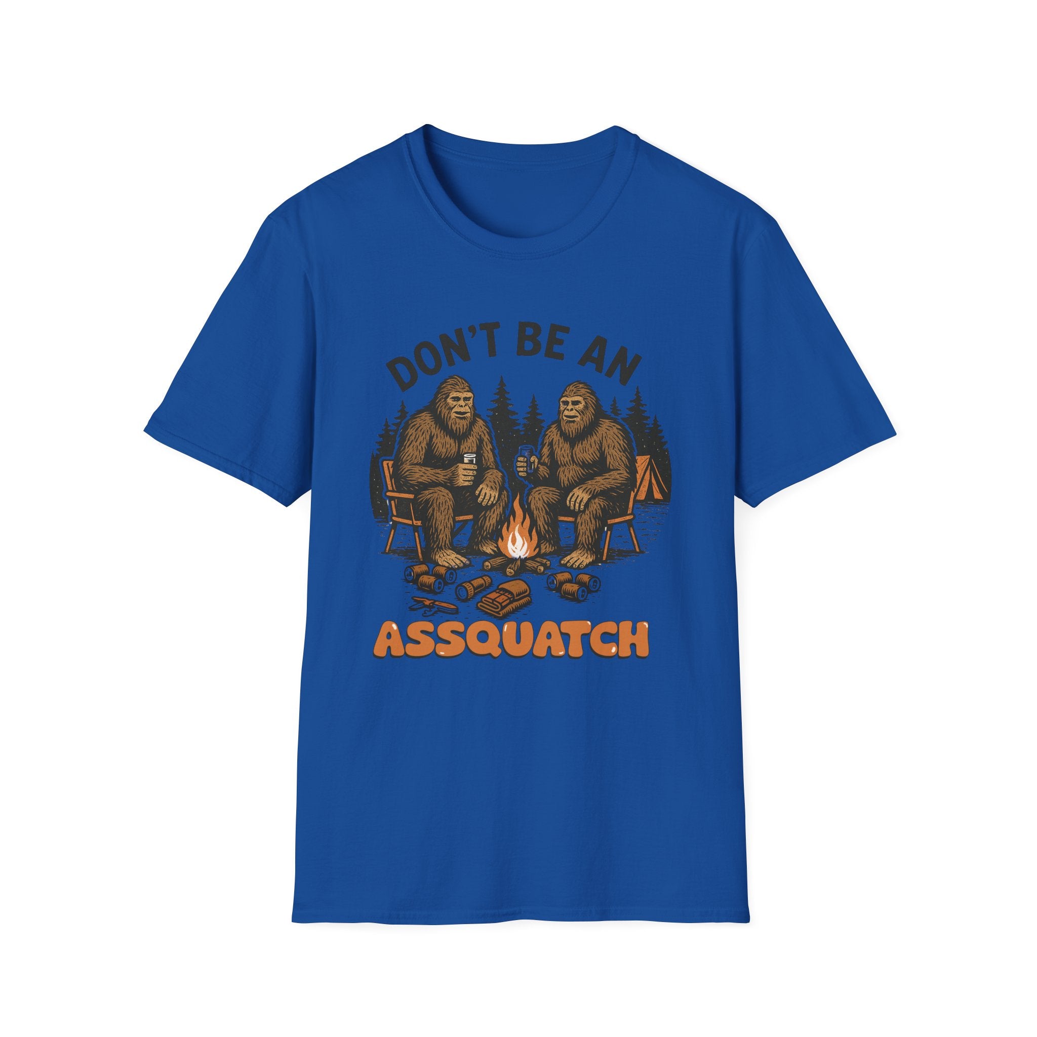 Funny Sasquatch Camping T-Shirt, Unisex Outdoors Tee for Nature Lovers, Wildlife Humor Shirt, Great Gift for Friends, Camping Essentials
