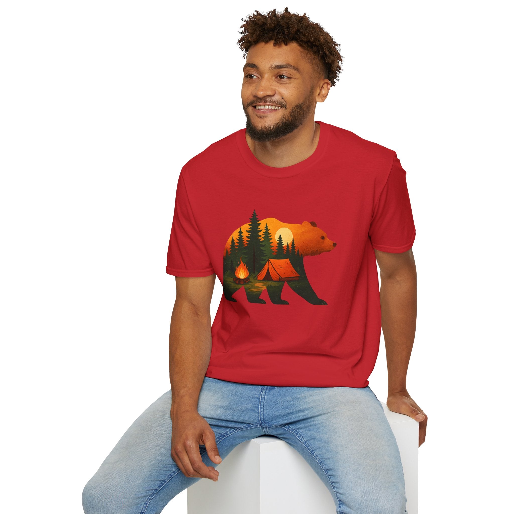 Nature-Inspired Bear Silhouette T-Shirt for Outdoor Lovers | Gift for Campers, Adventure Enthusiasts, Nature Walks, Hiking, [...]