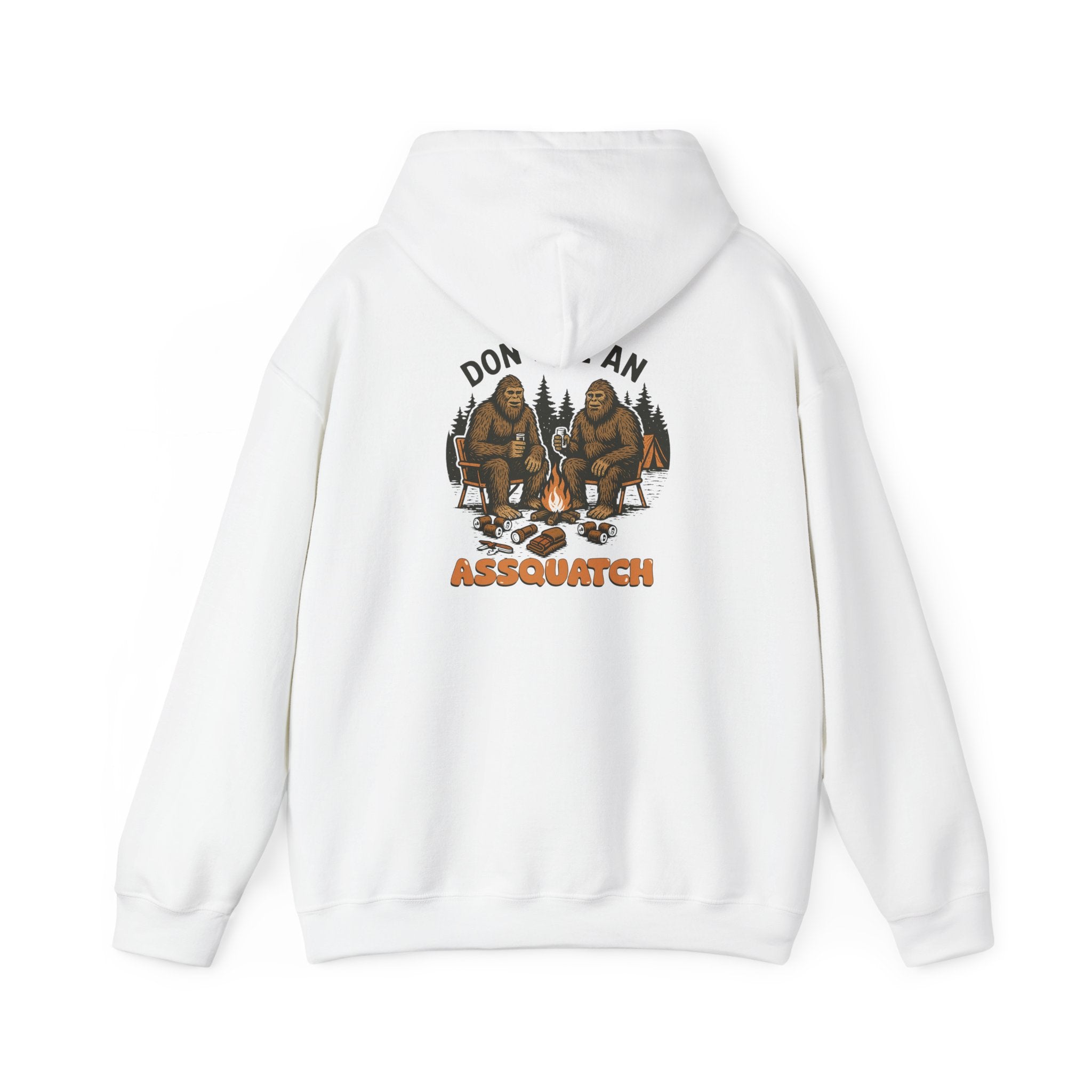 Cozy Bigfoot Hoodie - Unisex Heavy Blend Sweatshirt, Outdoor Adventure Shirt, Campfire Apparel, Gift for Nature Lovers, Sasquatch Themed