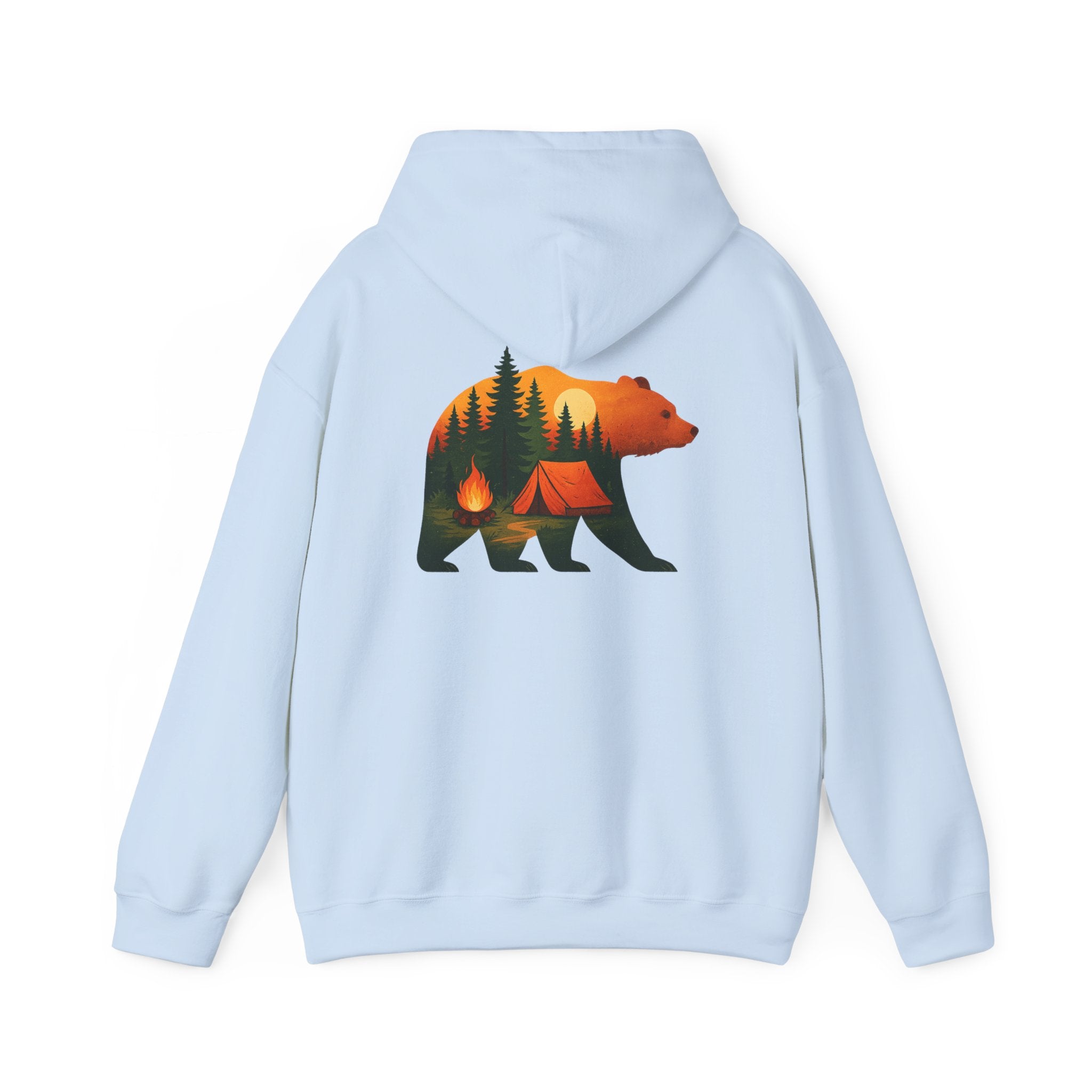 Nature-Inspired Bear Hoodie, Camping Gift, Cozy Sweatshirt for Outdoors Lovers, Adventure Apparel, Unisex Hooded Top