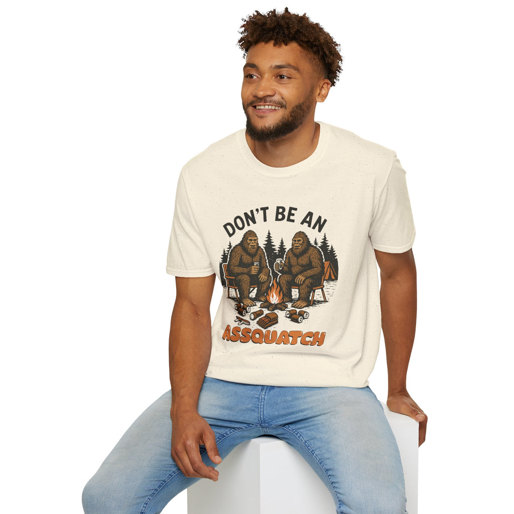 Funny Sasquatch Camping T-Shirt, Unisex Outdoors Tee for Nature Lovers, Wildlife Humor Shirt, Great Gift for Friends, Camping Essentials