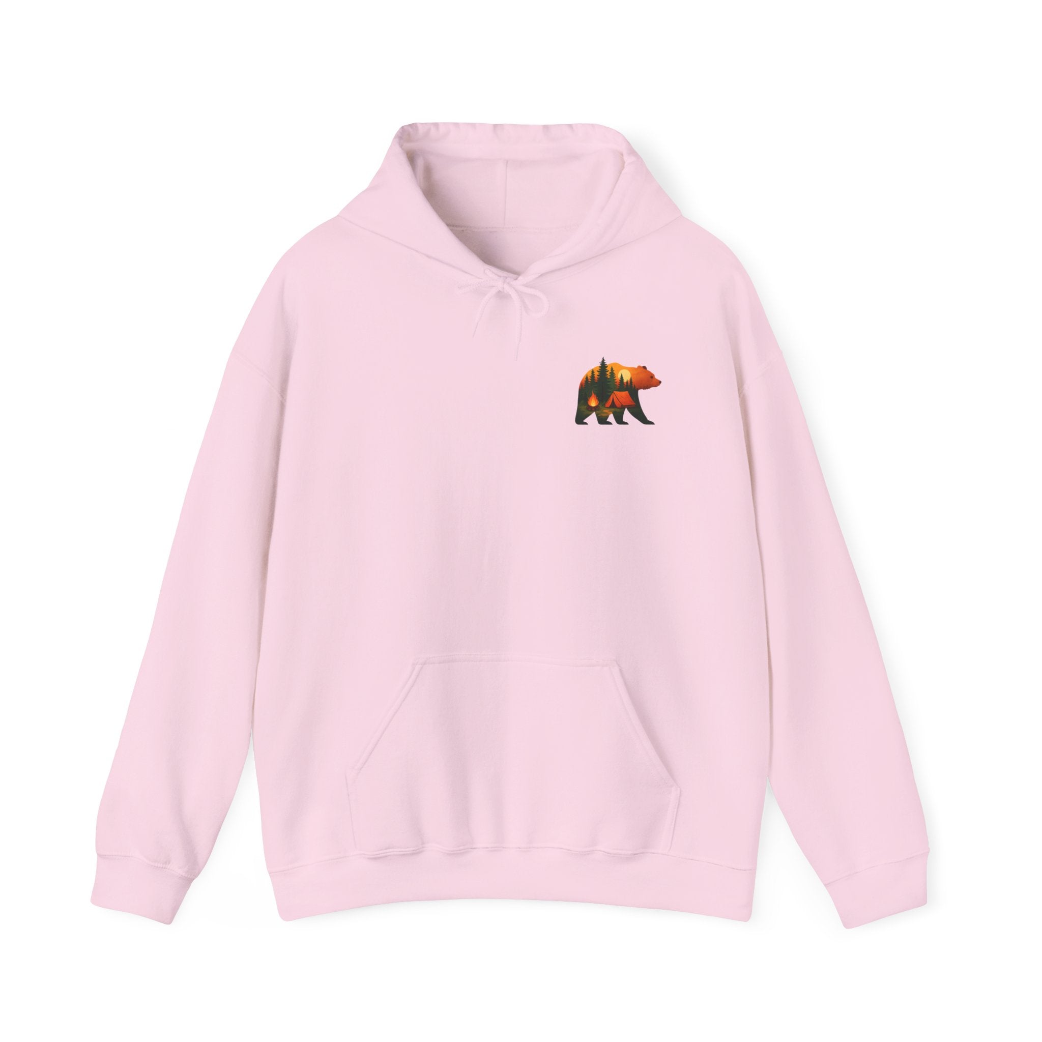 Nature-Inspired Bear Hoodie, Camping Gift, Cozy Sweatshirt for Outdoors Lovers, Adventure Apparel, Unisex Hooded Top