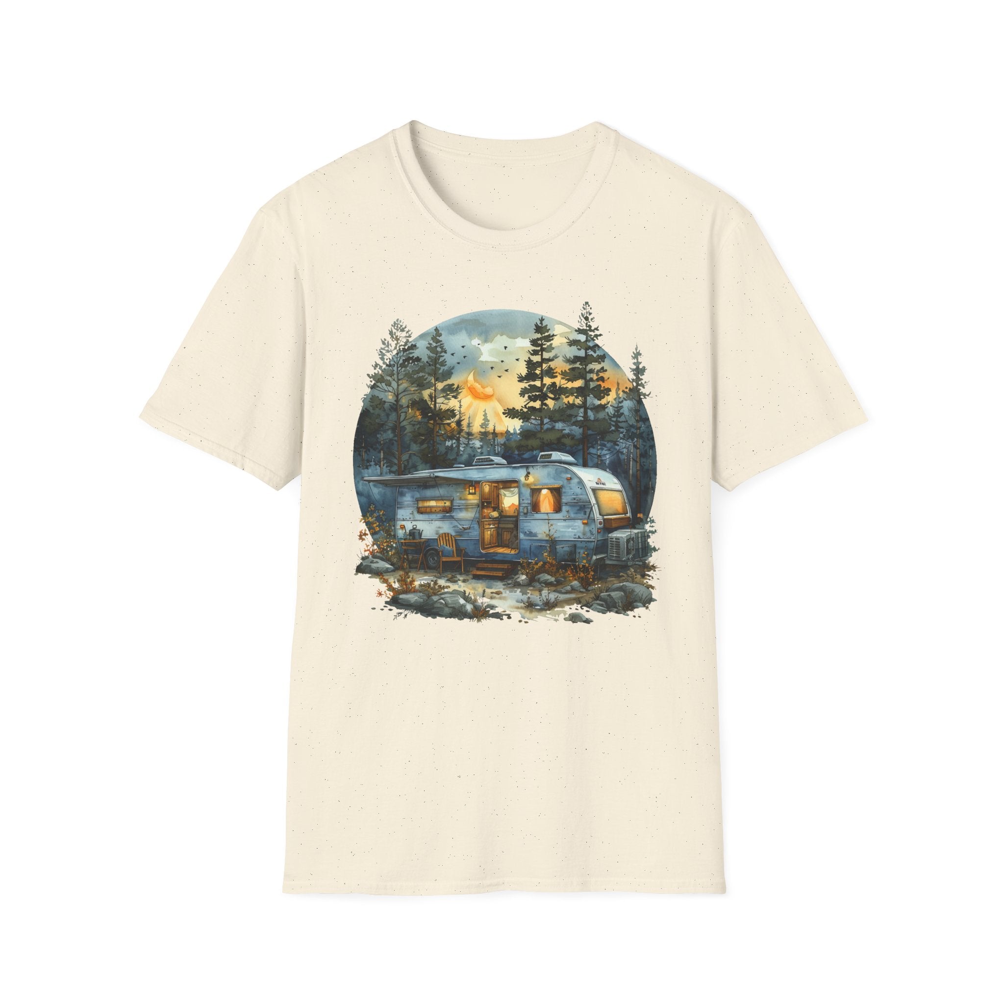Cozy Camper Unisex Softstyle T-Shirt | Adventure Tee, Nature Lover Gift, Camping Outfit, Summer Vibes, Travel Shirt