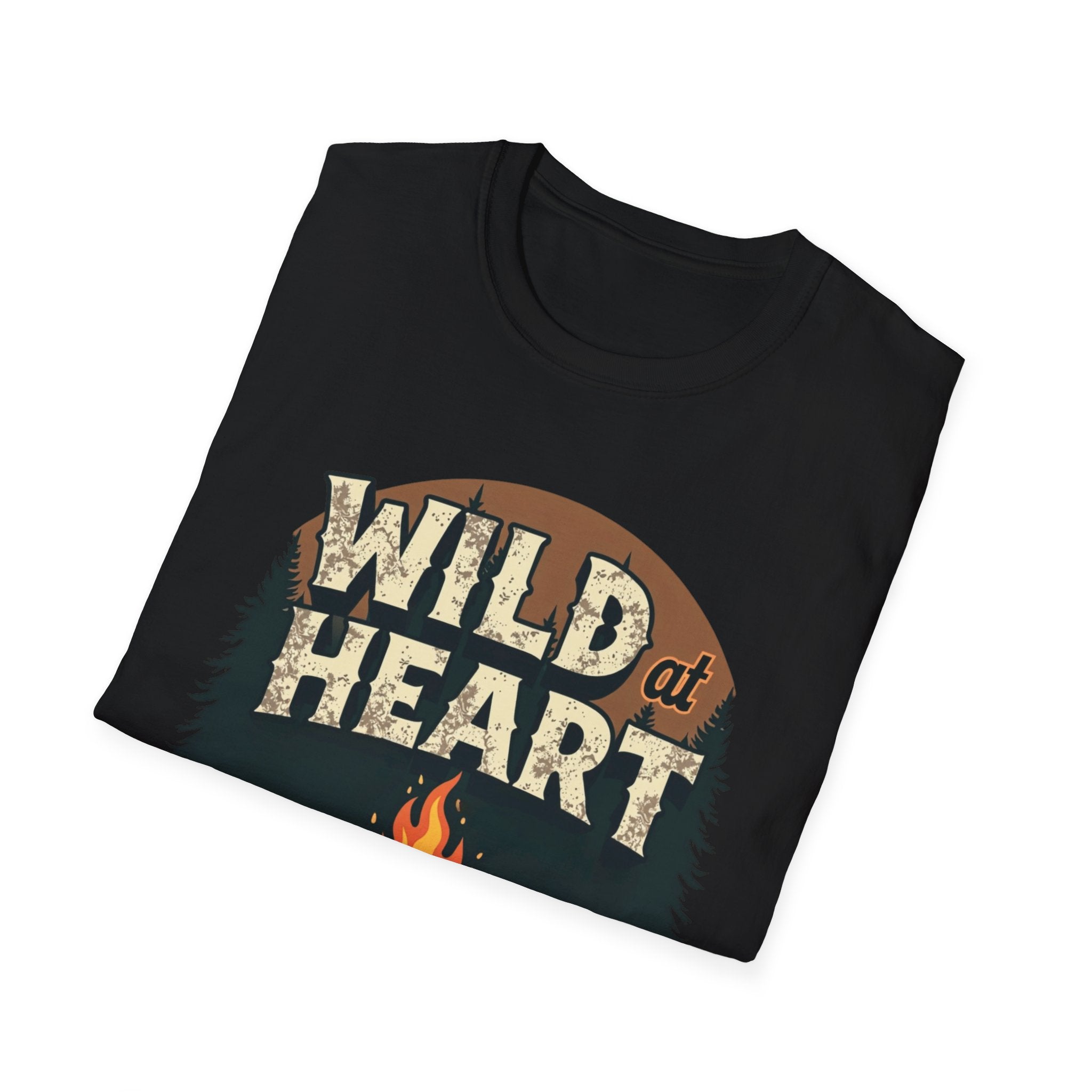 Wild at Heart Camping T-Shirt, Adventure Shirt, Nature Lover Tee, Gift for Campers, Unisex Outdoor Fashion