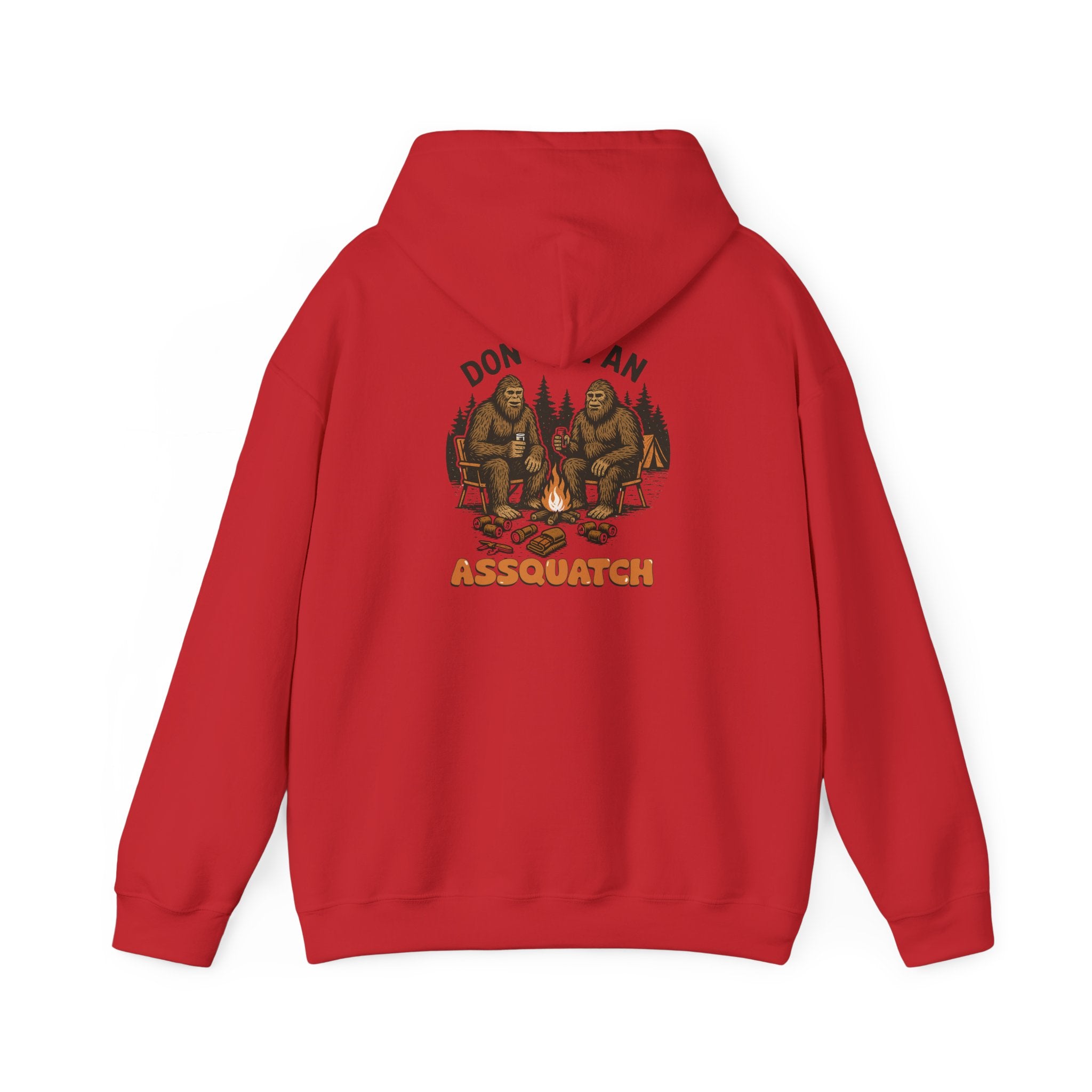 Cozy Bigfoot Hoodie - Unisex Heavy Blend Sweatshirt, Outdoor Adventure Shirt, Campfire Apparel, Gift for Nature Lovers, Sasquatch Themed