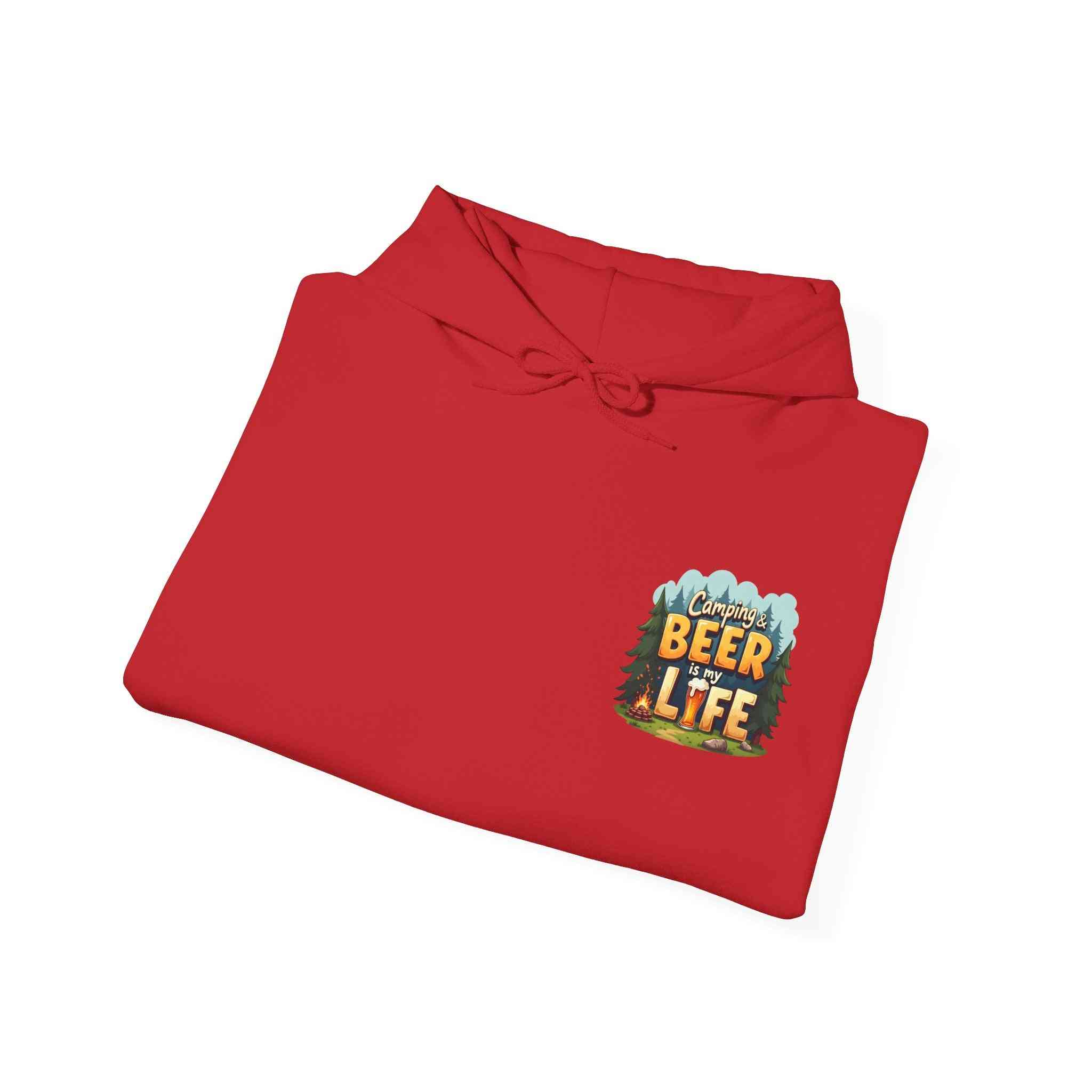 Beer Life Camping Hoodie, Unisex Heavy Blend Sweatshirt, Outdoor Wear, Gift for Campers, Festival Attire, Unique Beer Lover Gift