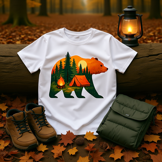 Nature-Inspired Bear Silhouette T-Shirt for Outdoor Lovers | Gift for Campers, Adventure Enthusiasts, Nature Walks, Hiking, [...]