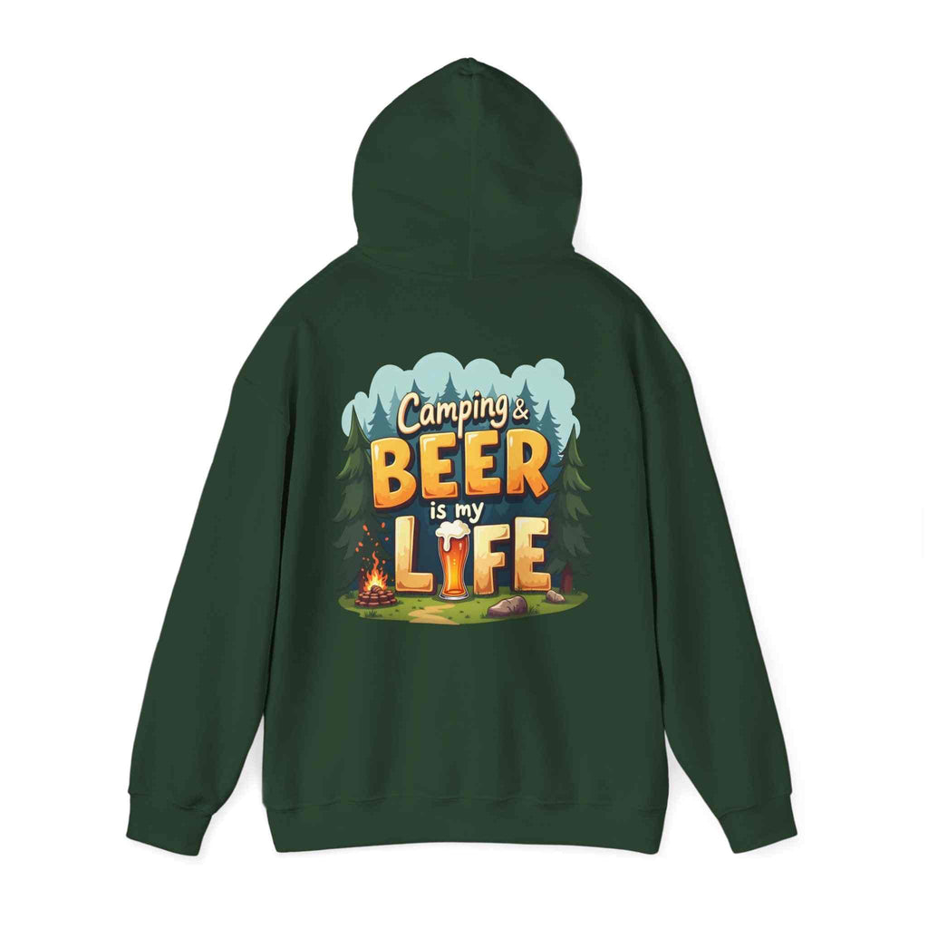 Beer Life Camping Hoodie, Unisex Heavy Blend Sweatshirt, Outdoor Wear, Gift for Campers, Festival Attire, Unique Beer Lover Gift