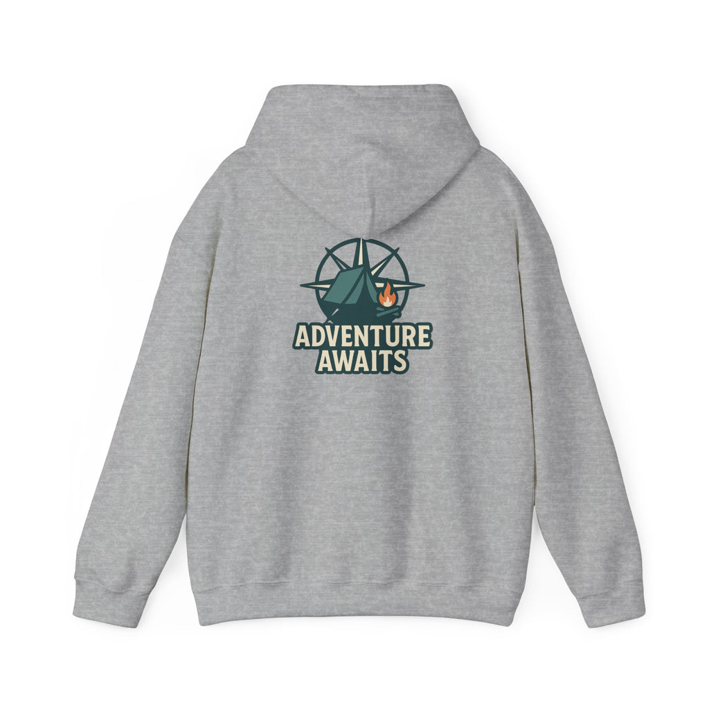 Adventure Awaits Unisex Hoodie - Cozy Outdoor Sweatshirt, Camping Apparel, Gift for Adventure Lovers, Travel Hoodie, Casual Wear