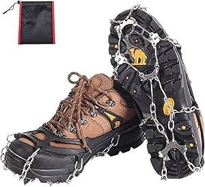 Stainless Steel Chain Crampons Snow Climbing Hiking Shoe Cover