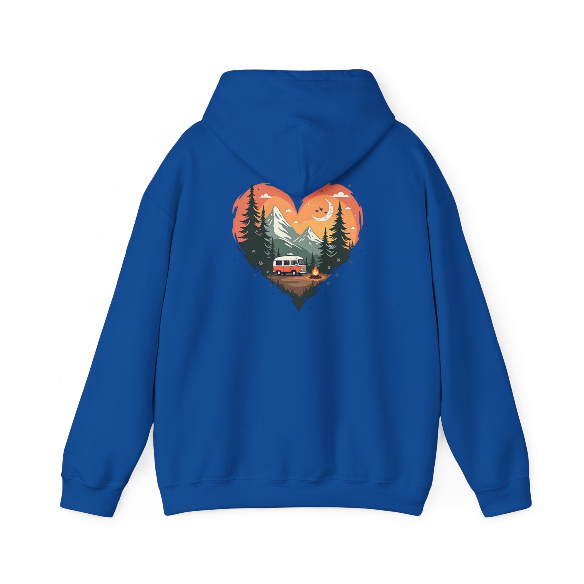 Nature Lover's Heart Hoodie, Cozy Outdoor Sweatshirt, Gift for Adventurers, Camping Apparel, Fall Fashion, Unisex Hooded Sweatshirt