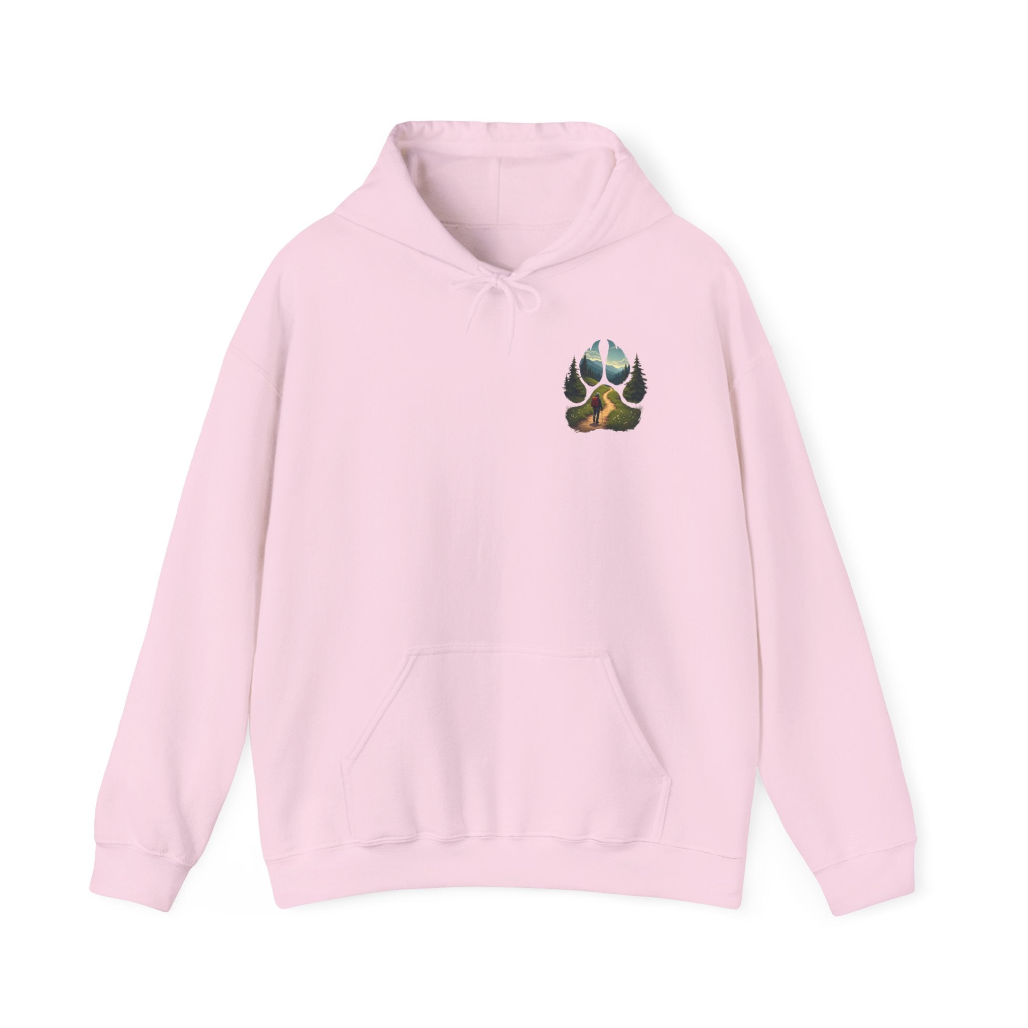Nature-Inspired Animal Paw Print Hoodie - Cozy Sweatshirt for Outdoor Lovers, Gifts for Hikers, Camping, Animal Lovers, Unisex Apparel