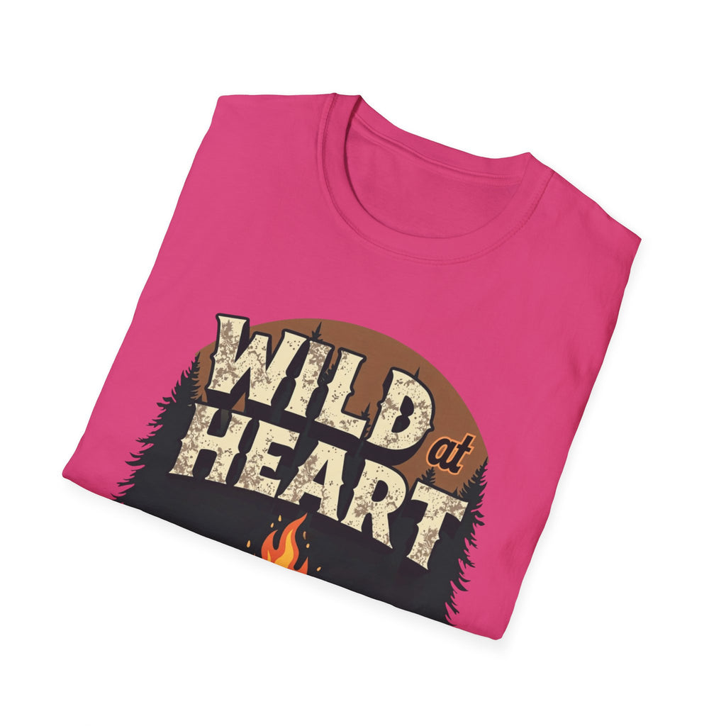 Wild at Heart Camping T-Shirt, Adventure Shirt, Nature Lover Tee, Gift for Campers, Unisex Outdoor Fashion