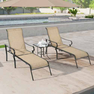 3-piece Set Of Terrace Lounge Chairs - Wild Gear Fusion