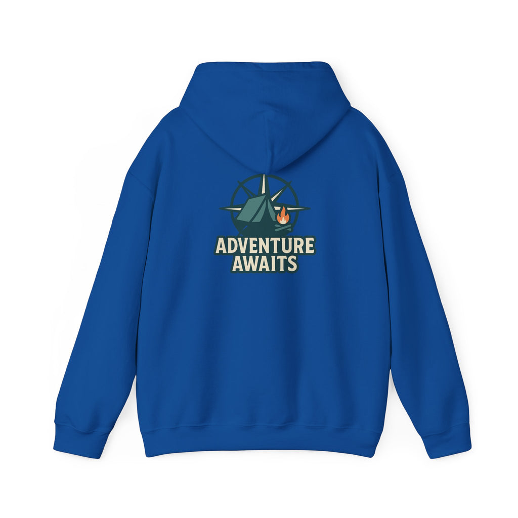 Adventure Awaits Unisex Hoodie - Cozy Outdoor Sweatshirt, Camping Apparel, Gift for Adventure Lovers, Travel Hoodie, Casual Wear