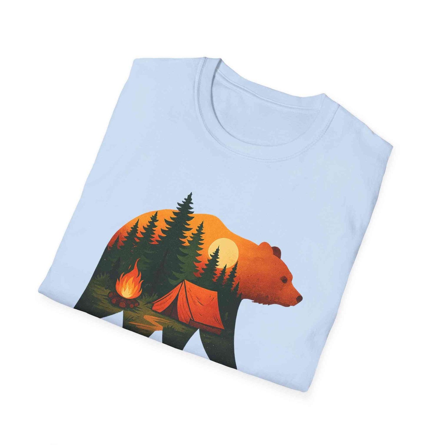 Nature-Inspired Bear Silhouette T-Shirt for Outdoor Lovers | Gift for Campers, Adventure Enthusiasts, Nature Walks, Hiking, [...]