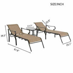 3-piece Set Of Terrace Lounge Chairs - Wild Gear Fusion