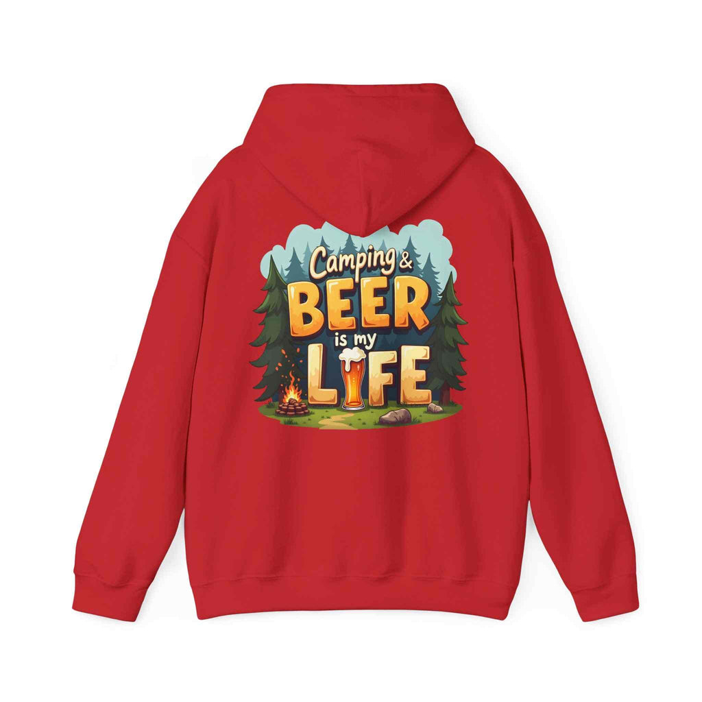 Beer Life Camping Hoodie, Unisex Heavy Blend Sweatshirt, Outdoor Wear, Gift for Campers, Festival Attire, Unique Beer Lover Gift