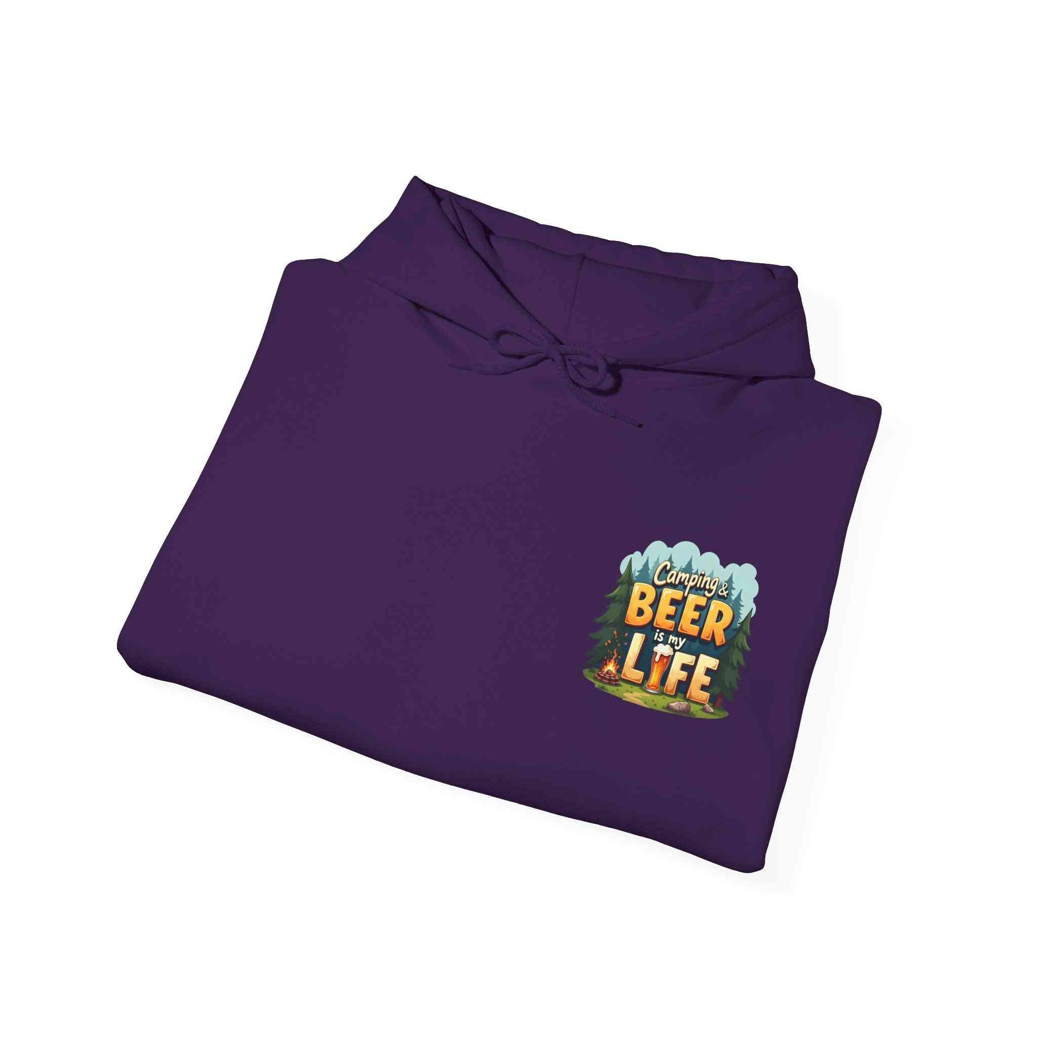 Beer Life Camping Hoodie, Unisex Heavy Blend Sweatshirt, Outdoor Wear, Gift for Campers, Festival Attire, Unique Beer Lover Gift