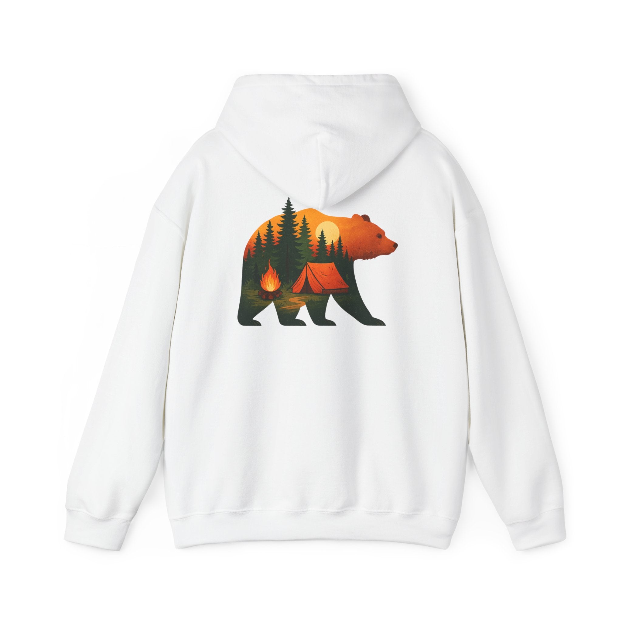 Nature-Inspired Bear Hoodie, Camping Gift, Cozy Sweatshirt for Outdoors Lovers, Adventure Apparel, Unisex Hooded Top