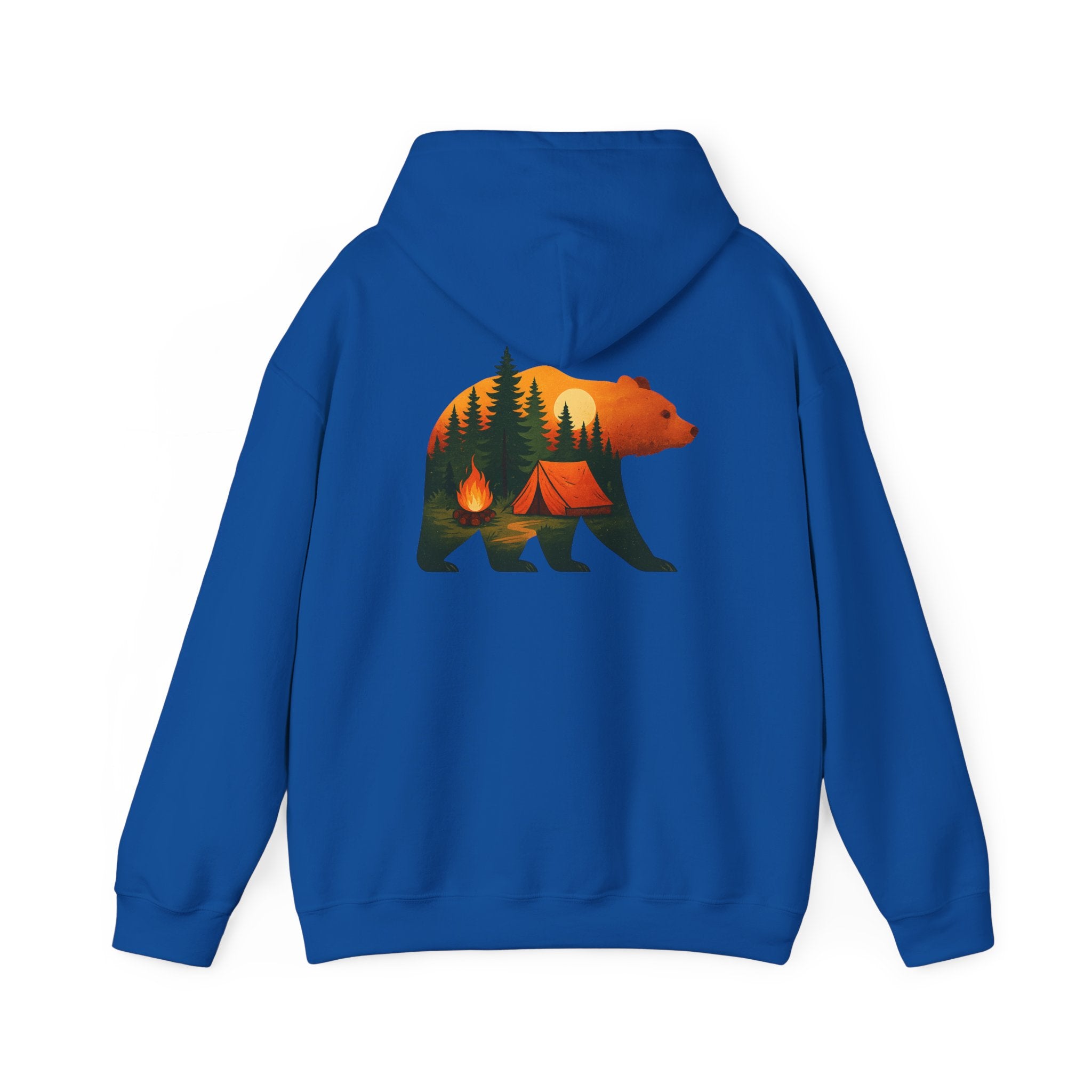 Nature-Inspired Bear Hoodie, Camping Gift, Cozy Sweatshirt for Outdoors Lovers, Adventure Apparel, Unisex Hooded Top