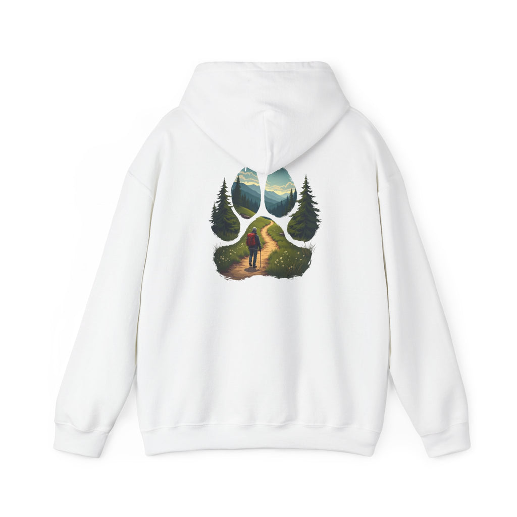 Nature-Inspired Animal Paw Print Hoodie - Cozy Sweatshirt for Outdoor Lovers, Gifts for Hikers, Camping, Animal Lovers, Unisex Apparel