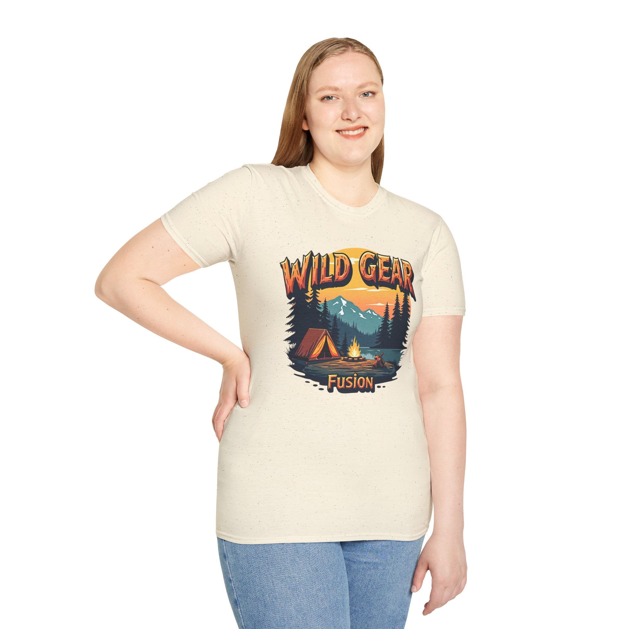 Wild Gear Camping T-Shirt - Nature Lover Apparel, Outdoor Adventure Tee, Gift for Campers, Casual Wear, Summer Festival Shirt