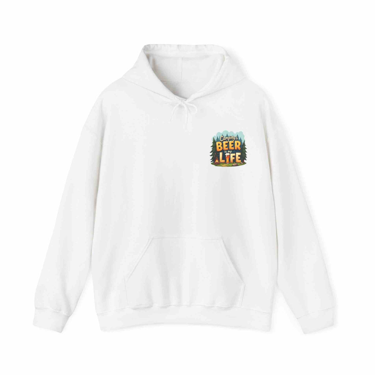 Beer Life Camping Hoodie, Unisex Heavy Blend Sweatshirt, Outdoor Wear, Gift for Campers, Festival Attire, Unique Beer Lover Gift