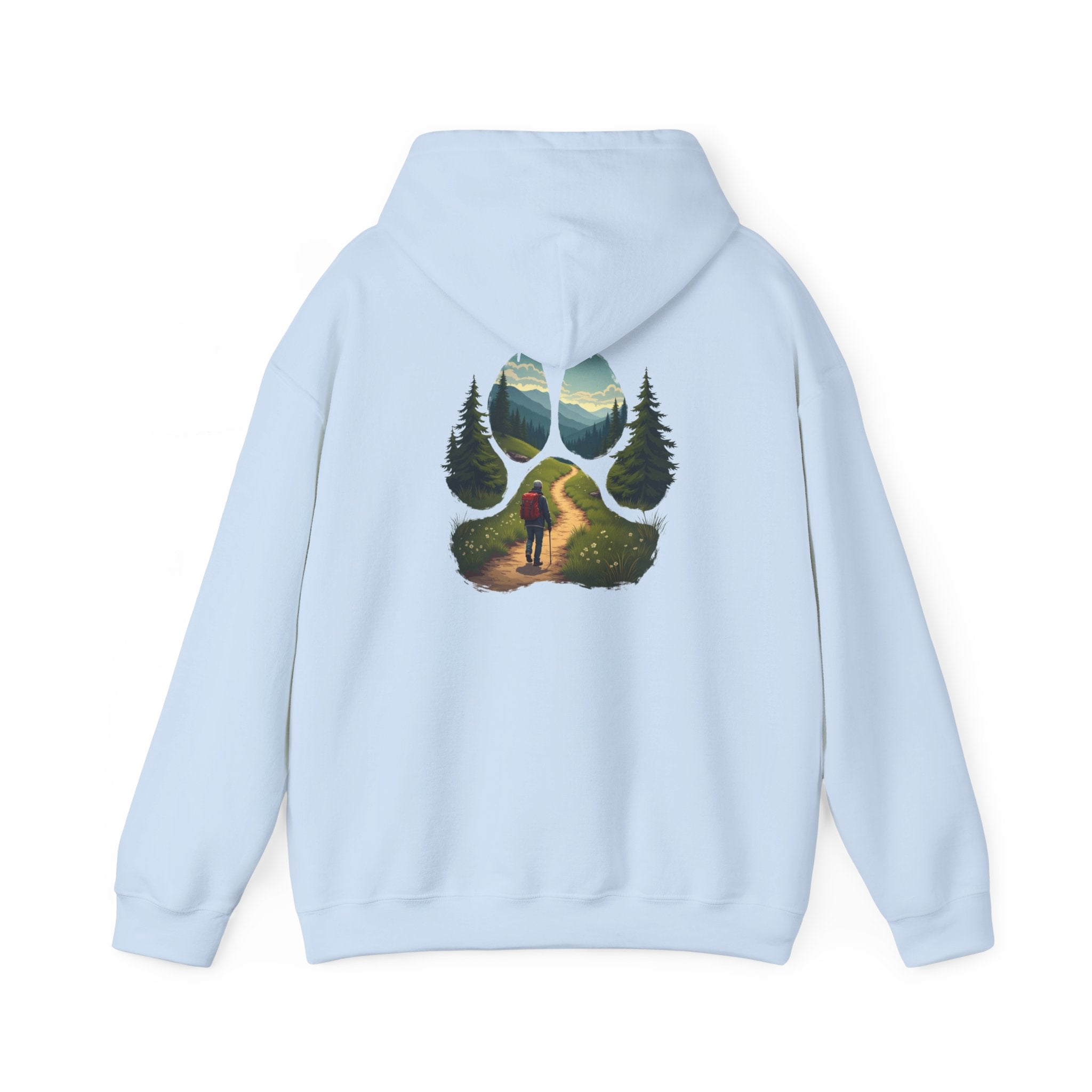 Nature-Inspired Animal Paw Print Hoodie - Cozy Sweatshirt for Outdoor Lovers, Gifts for Hikers, Camping, Animal Lovers, Unisex Apparel