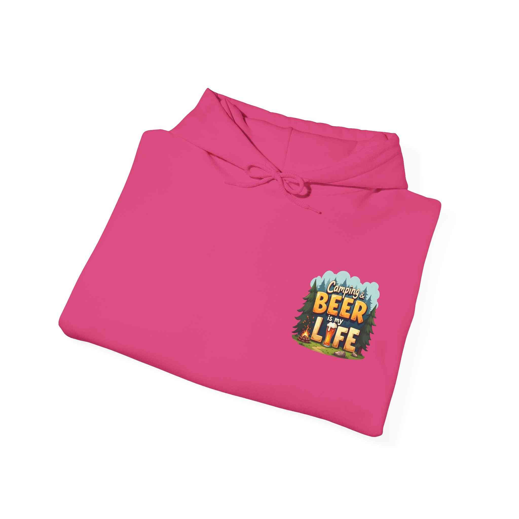 Beer Life Camping Hoodie, Unisex Heavy Blend Sweatshirt, Outdoor Wear, Gift for Campers, Festival Attire, Unique Beer Lover Gift