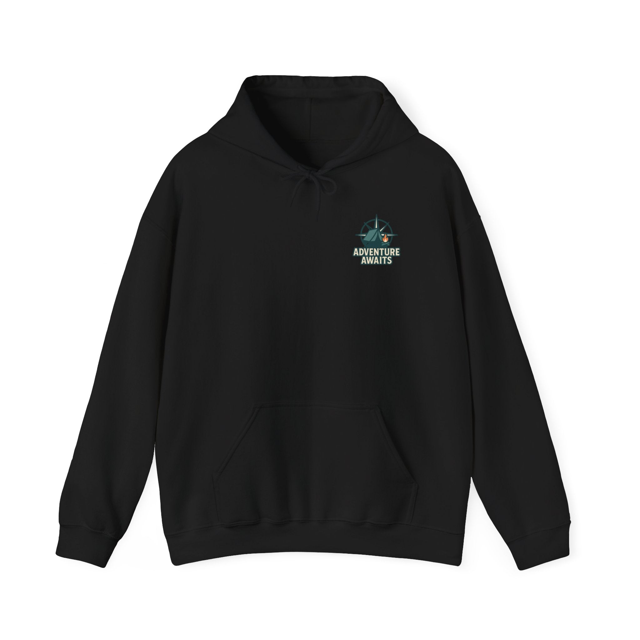 Adventure Awaits Unisex Hoodie - Cozy Outdoor Sweatshirt, Camping Apparel, Gift for Adventure Lovers, Travel Hoodie, Casual Wear