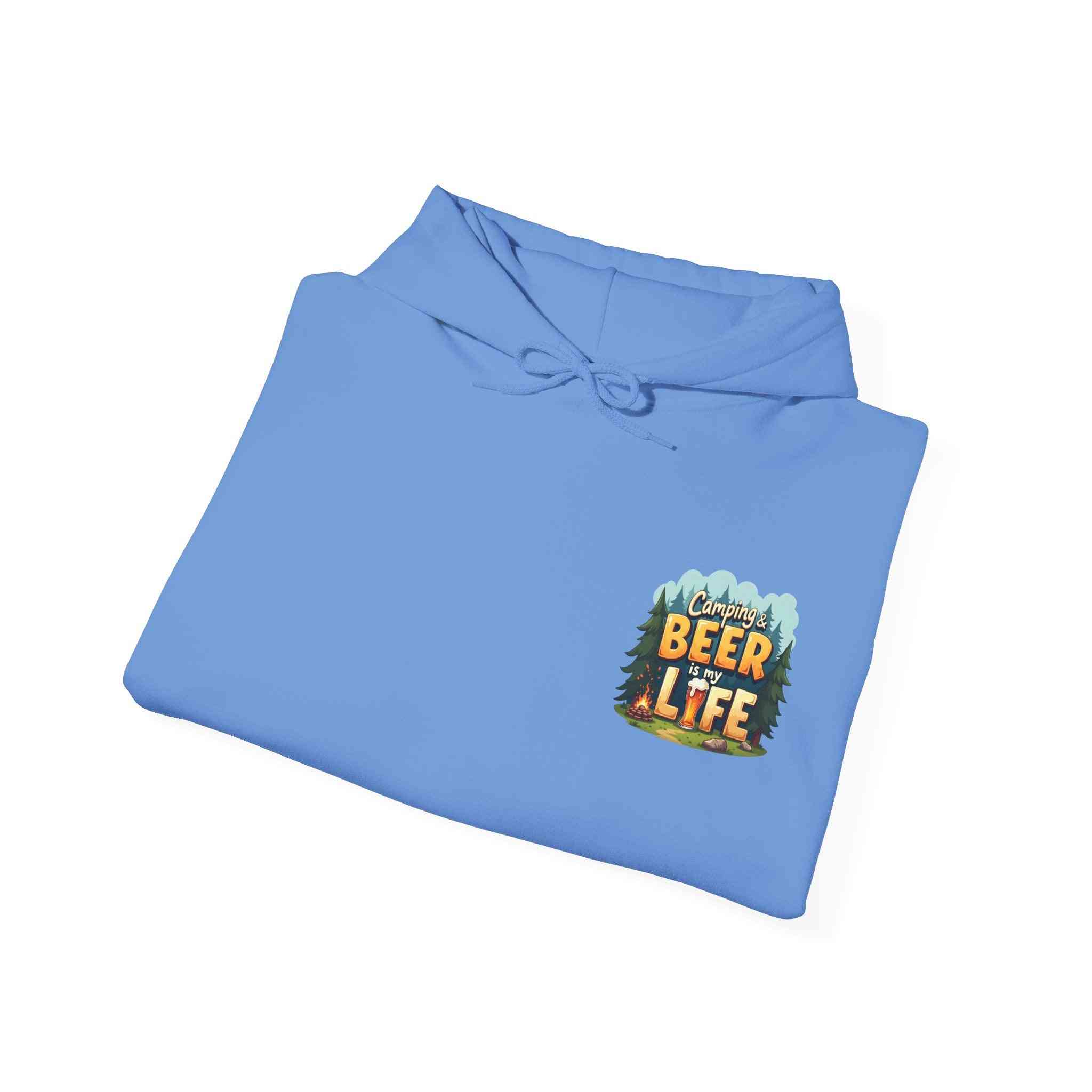 Beer Life Camping Hoodie, Unisex Heavy Blend Sweatshirt, Outdoor Wear, Gift for Campers, Festival Attire, Unique Beer Lover Gift