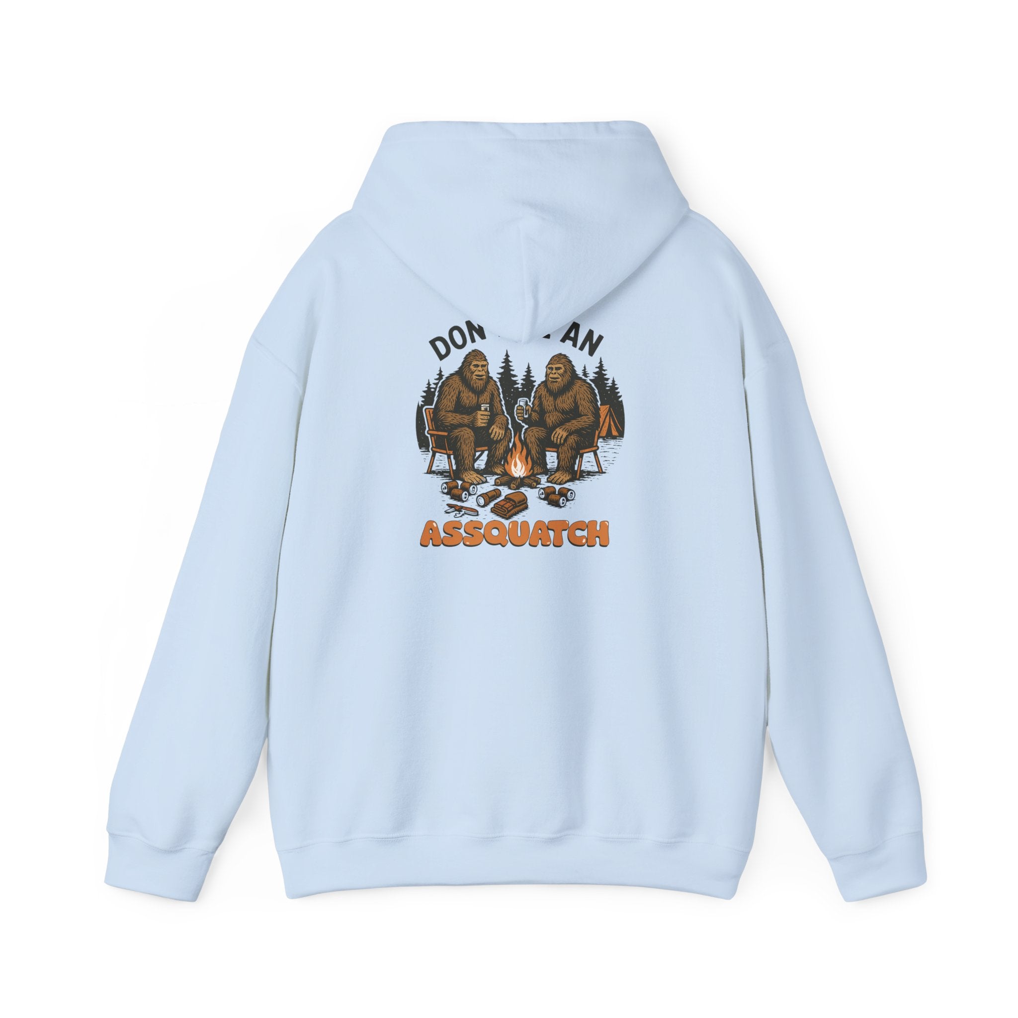 Cozy Bigfoot Hoodie - Unisex Heavy Blend Sweatshirt, Outdoor Adventure Shirt, Campfire Apparel, Gift for Nature Lovers, Sasquatch Themed