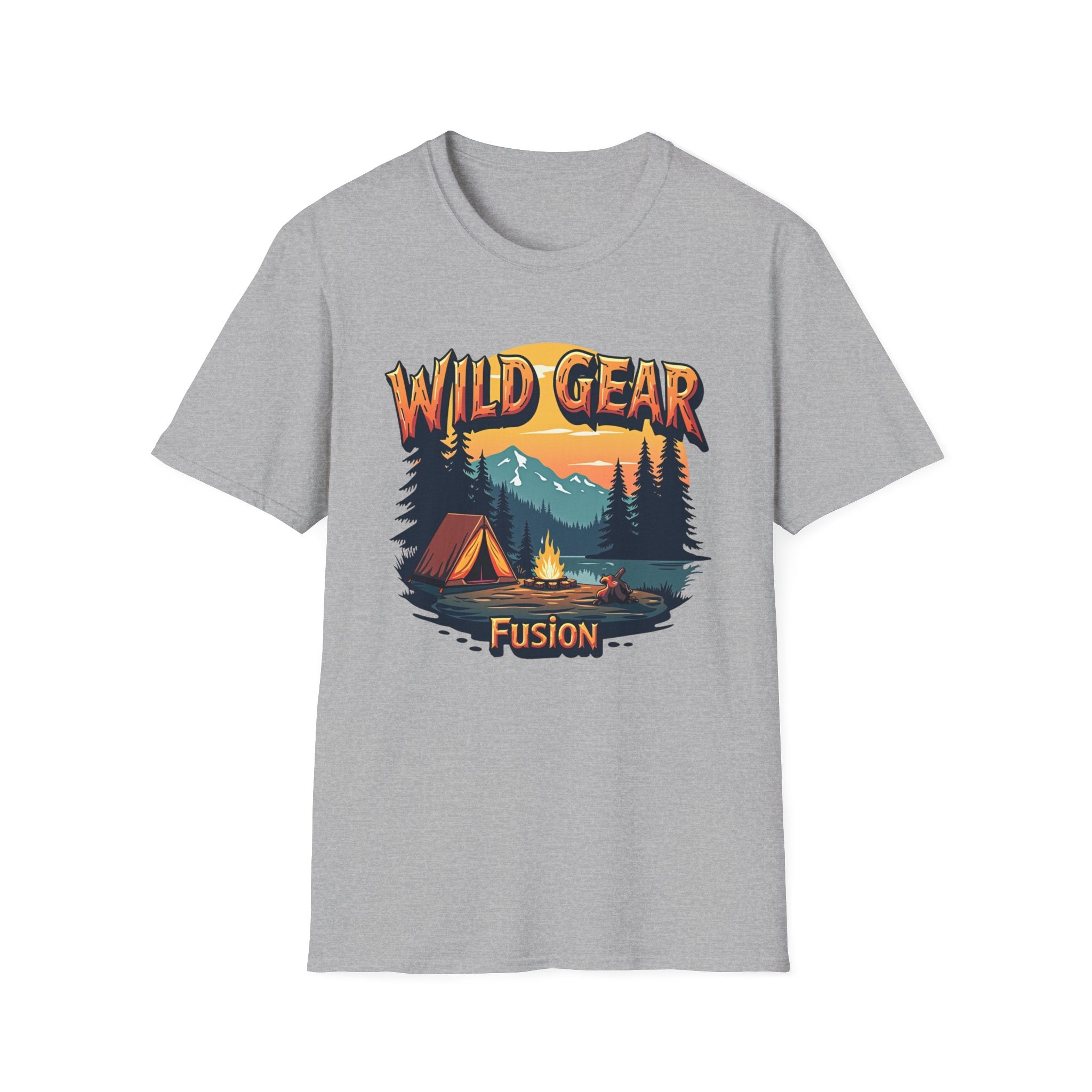 Wild Gear Camping T-Shirt - Nature Lover Apparel, Outdoor Adventure Tee, Gift for Campers, Casual Wear, Summer Festival Shirt