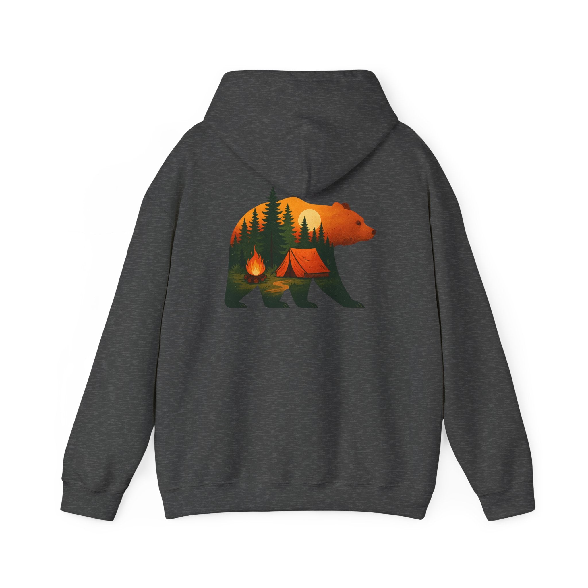 Nature-Inspired Bear Hoodie, Camping Gift, Cozy Sweatshirt for Outdoors Lovers, Adventure Apparel, Unisex Hooded Top