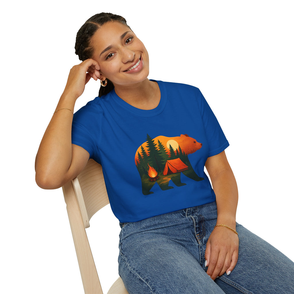 Nature-Inspired Bear Silhouette T-Shirt for Outdoor Lovers | Gift for Campers, Adventure Enthusiasts, Nature Walks, Hiking, [...]
