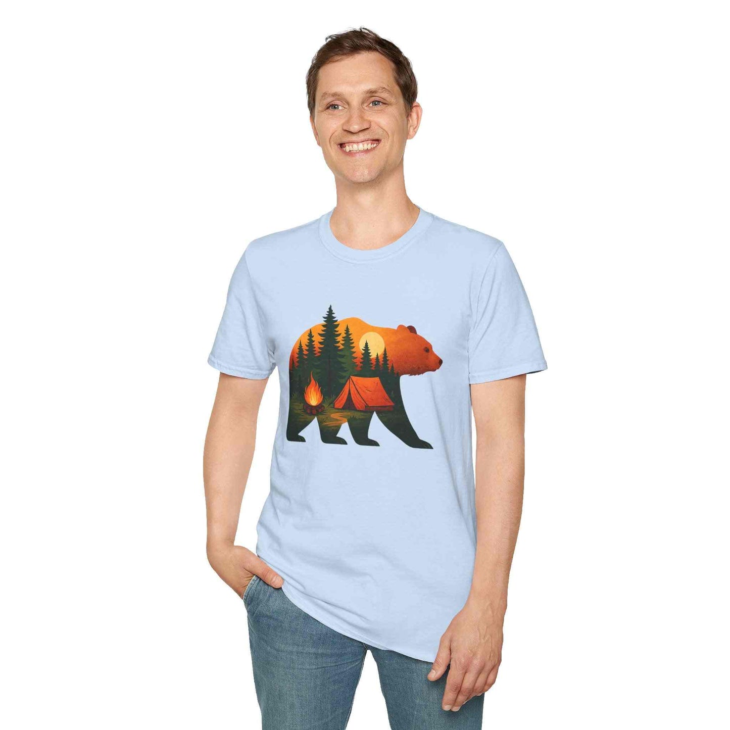 Nature-Inspired Bear Silhouette T-Shirt for Outdoor Lovers | Gift for Campers, Adventure Enthusiasts, Nature Walks, Hiking, [...]