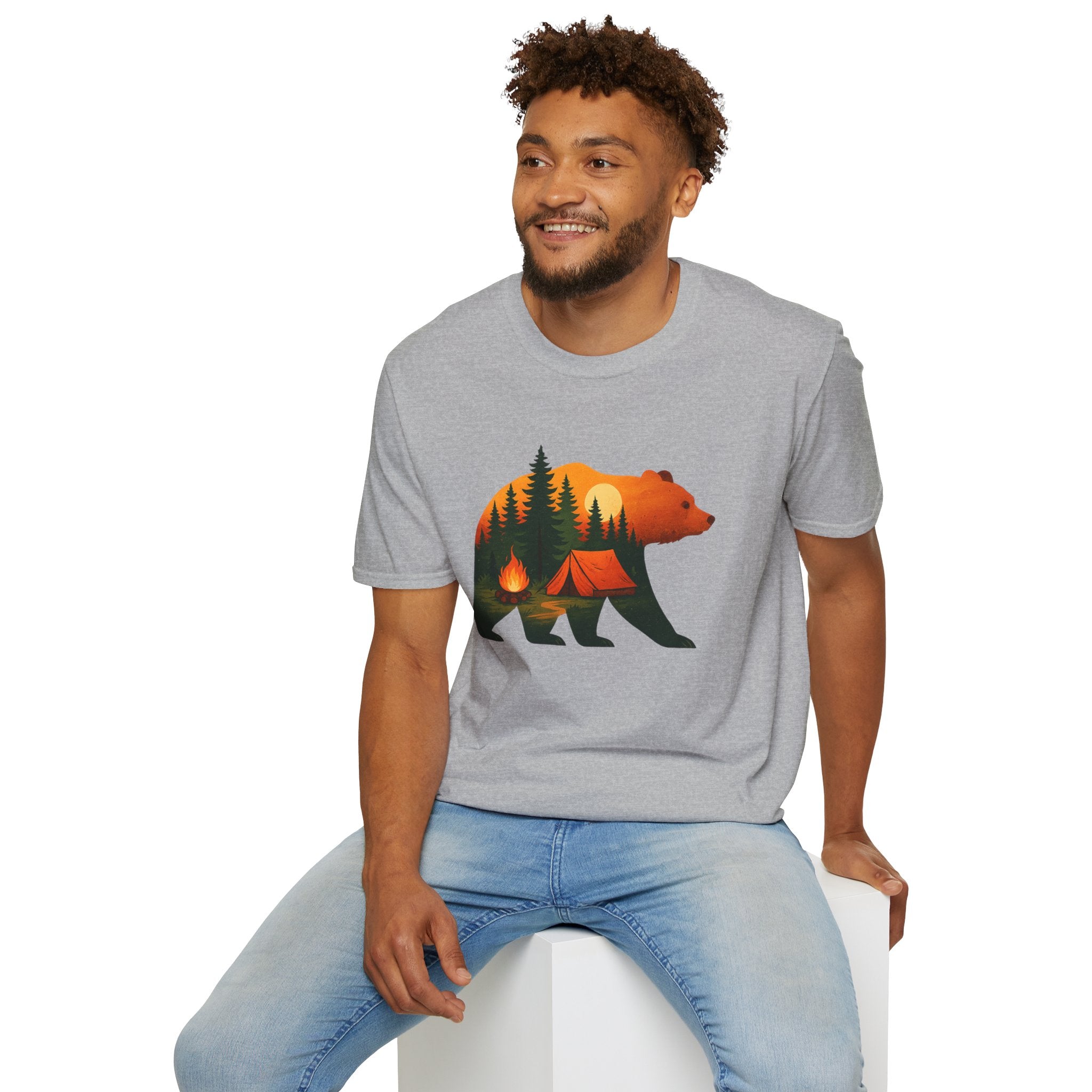 Nature-Inspired Bear Silhouette T-Shirt for Outdoor Lovers | Gift for Campers, Adventure Enthusiasts, Nature Walks, Hiking, [...]