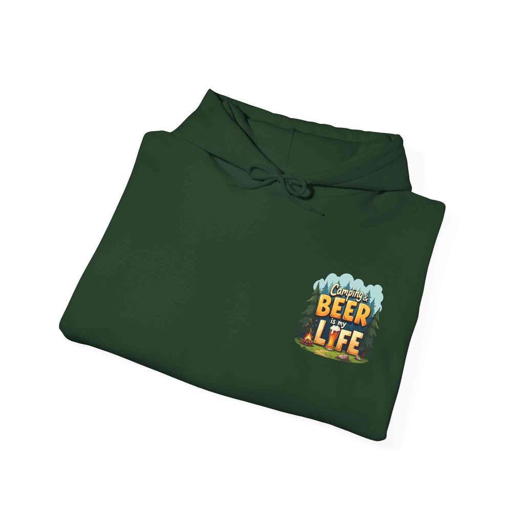 Beer Life Camping Hoodie, Unisex Heavy Blend Sweatshirt, Outdoor Wear, Gift for Campers, Festival Attire, Unique Beer Lover Gift