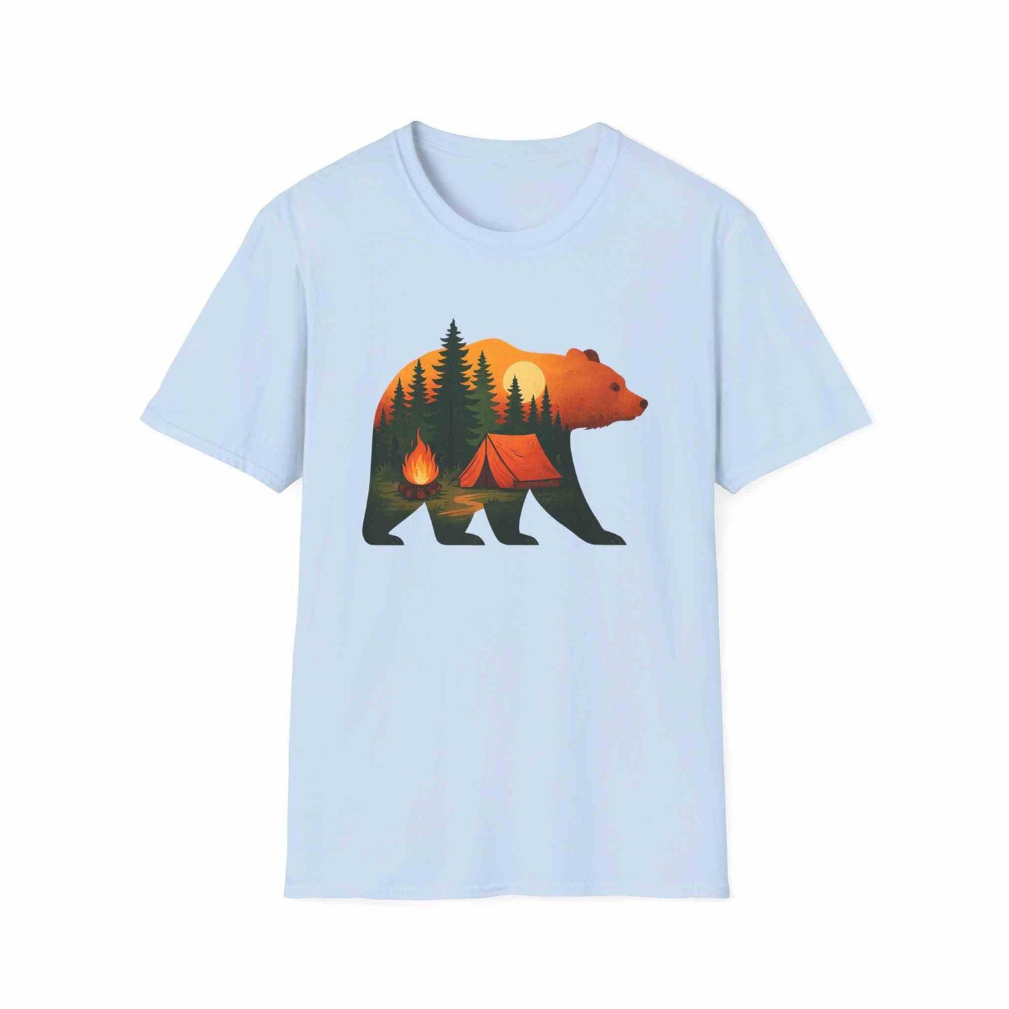 Nature-Inspired Bear Silhouette T-Shirt for Outdoor Lovers | Gift for Campers, Adventure Enthusiasts, Nature Walks, Hiking, [...]