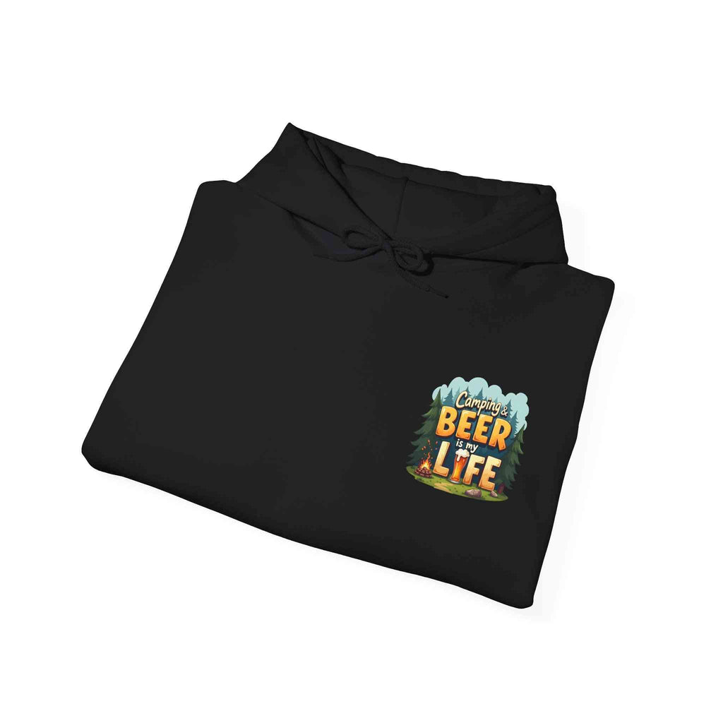 Beer Life Camping Hoodie, Unisex Heavy Blend Sweatshirt, Outdoor Wear, Gift for Campers, Festival Attire, Unique Beer Lover Gift
