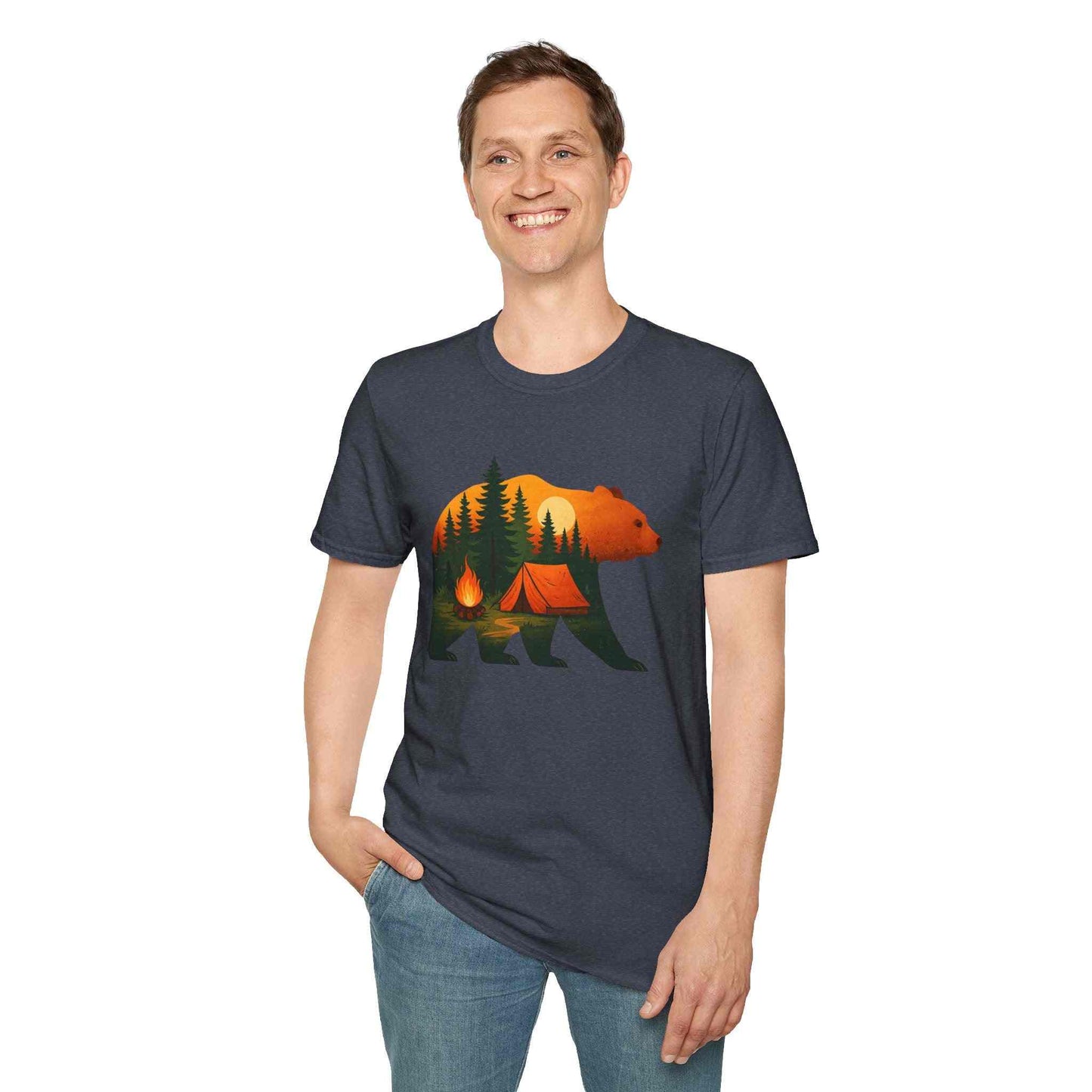 Nature-Inspired Bear Silhouette T-Shirt for Outdoor Lovers | Gift for Campers, Adventure Enthusiasts, Nature Walks, Hiking, [...]
