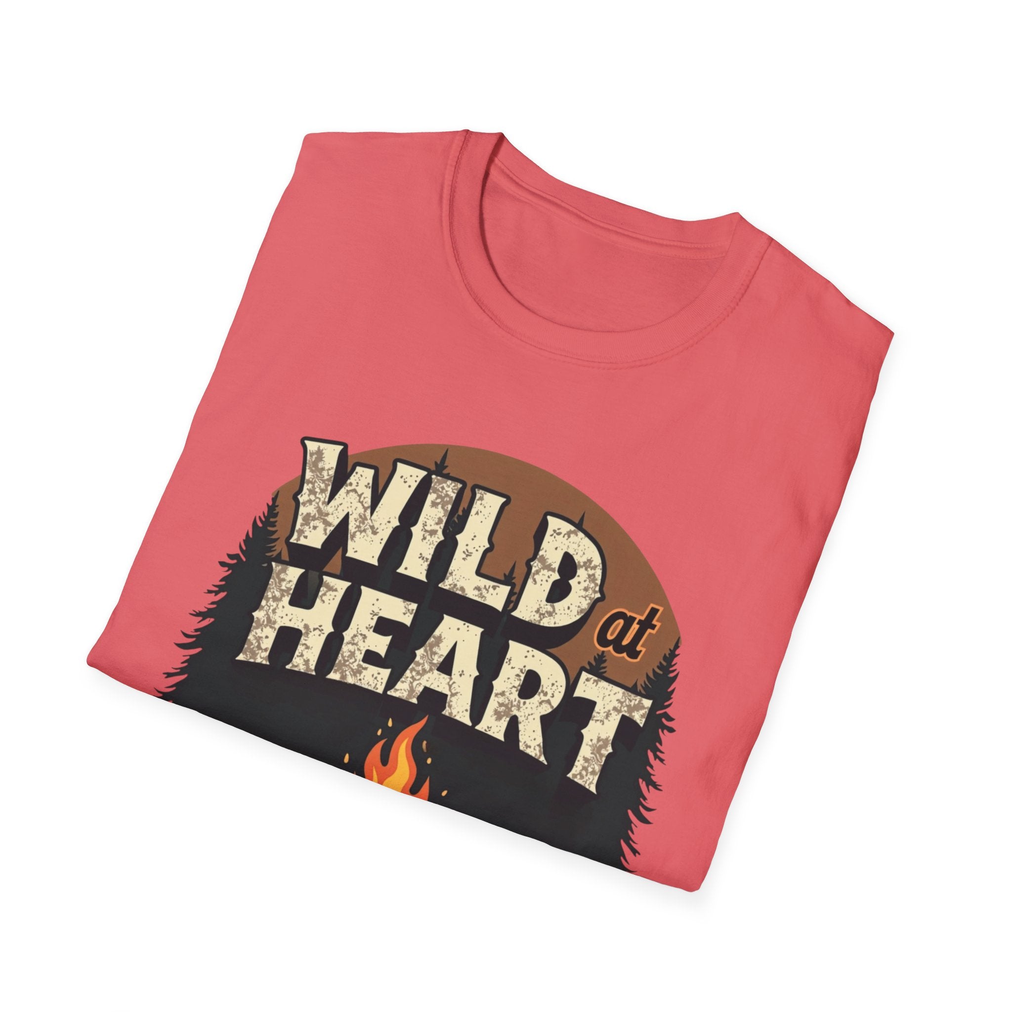 Wild at Heart Camping T-Shirt, Adventure Shirt, Nature Lover Tee, Gift for Campers, Unisex Outdoor Fashion