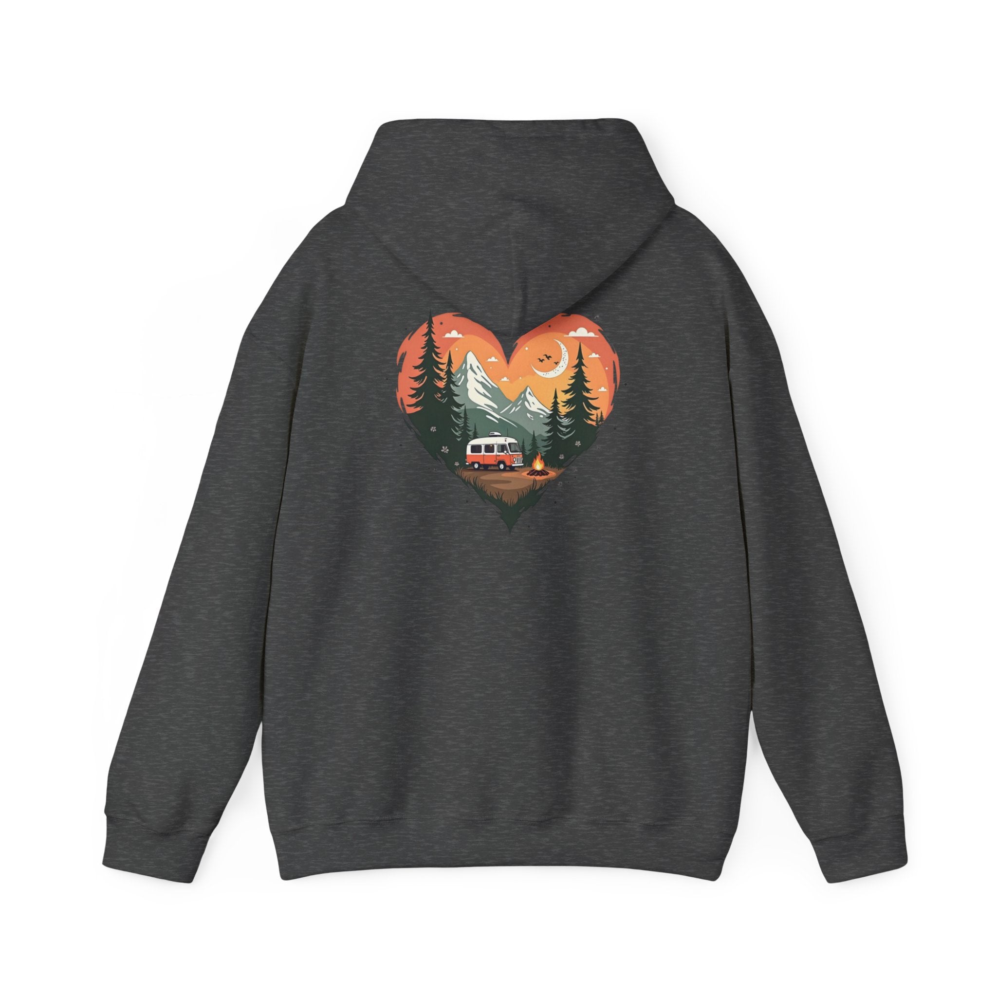 Nature Lover's Heart Hoodie, Cozy Outdoor Sweatshirt, Gift for Adventurers, Camping Apparel, Fall Fashion, Unisex Hooded Sweatshirt