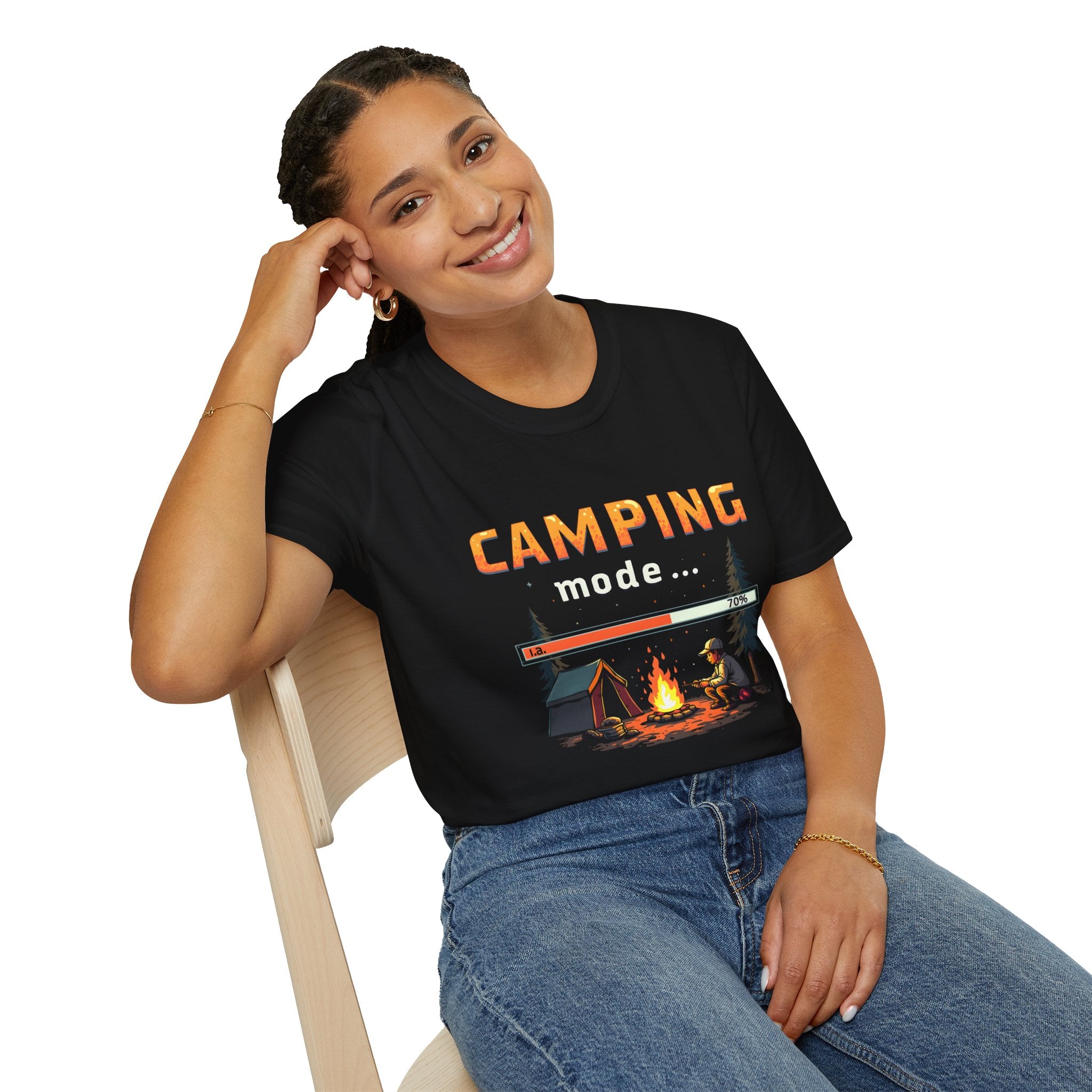 Camping Adventure Unisex Softstyle T-Shirt | Outdoor Lovers, Nature Enthusiasts, Camping Gift, Summer Wear