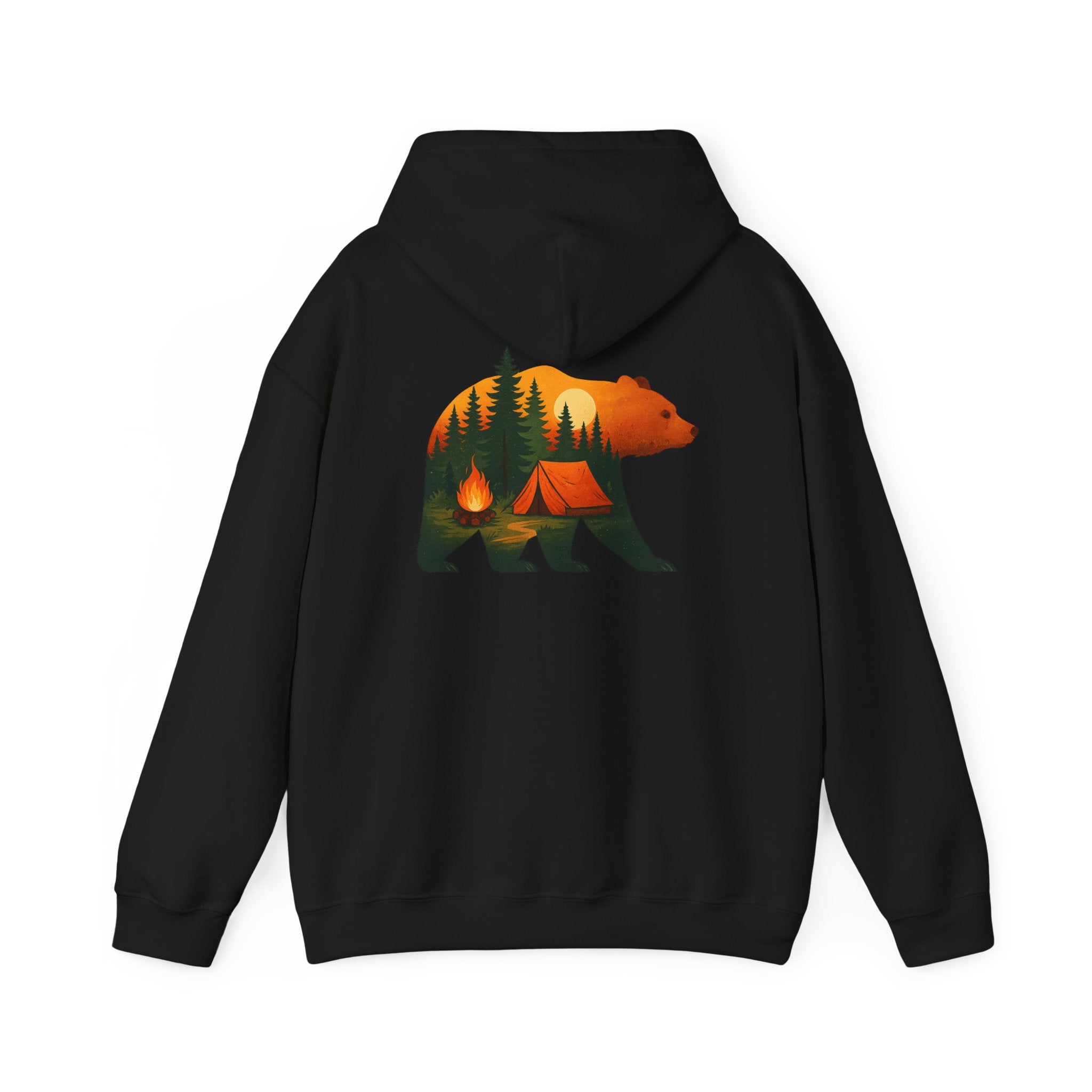 Nature-Inspired Bear Hoodie, Camping Gift, Cozy Sweatshirt for Outdoors Lovers, Adventure Apparel, Unisex Hooded Top