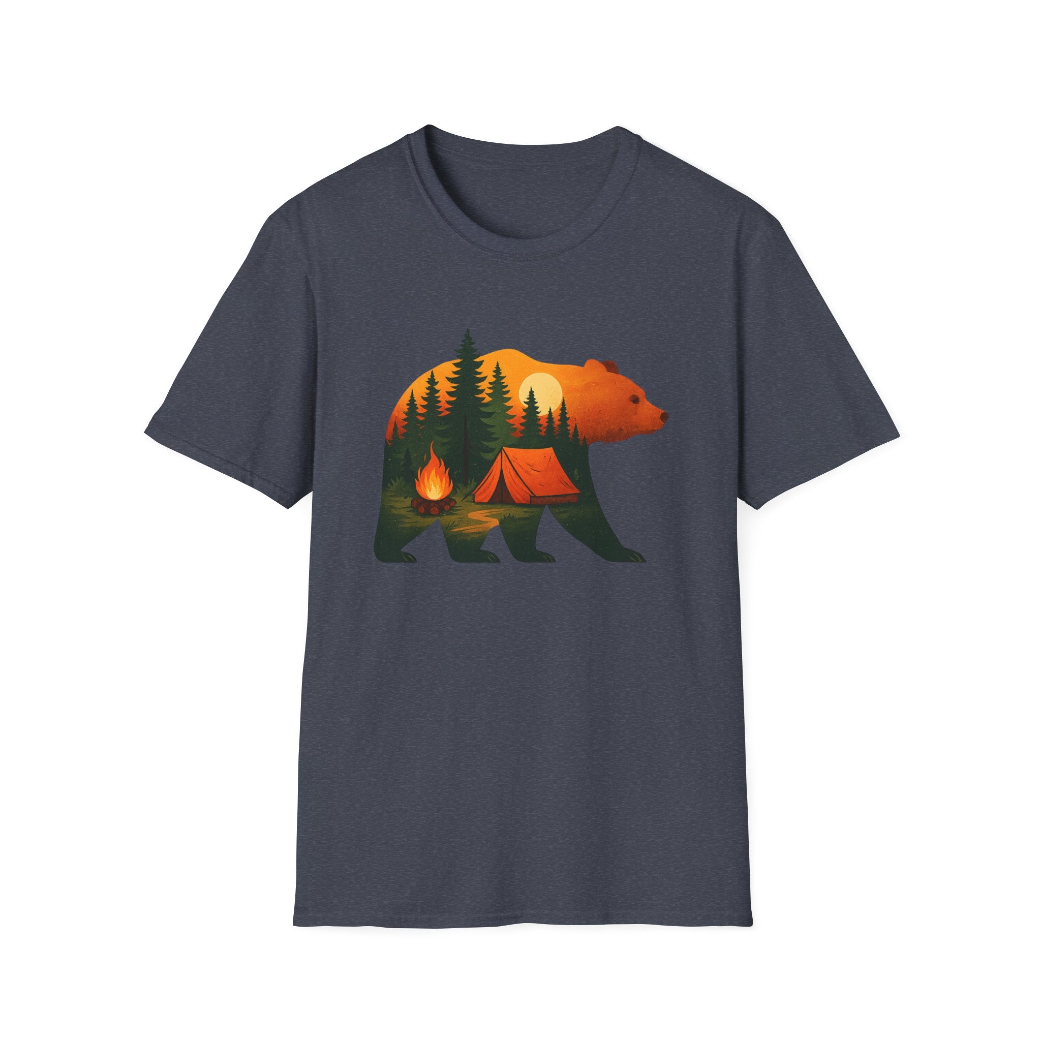 Nature-Inspired Bear Silhouette T-Shirt for Outdoor Lovers | Gift for Campers, Adventure Enthusiasts, Nature Walks, Hiking, [...]