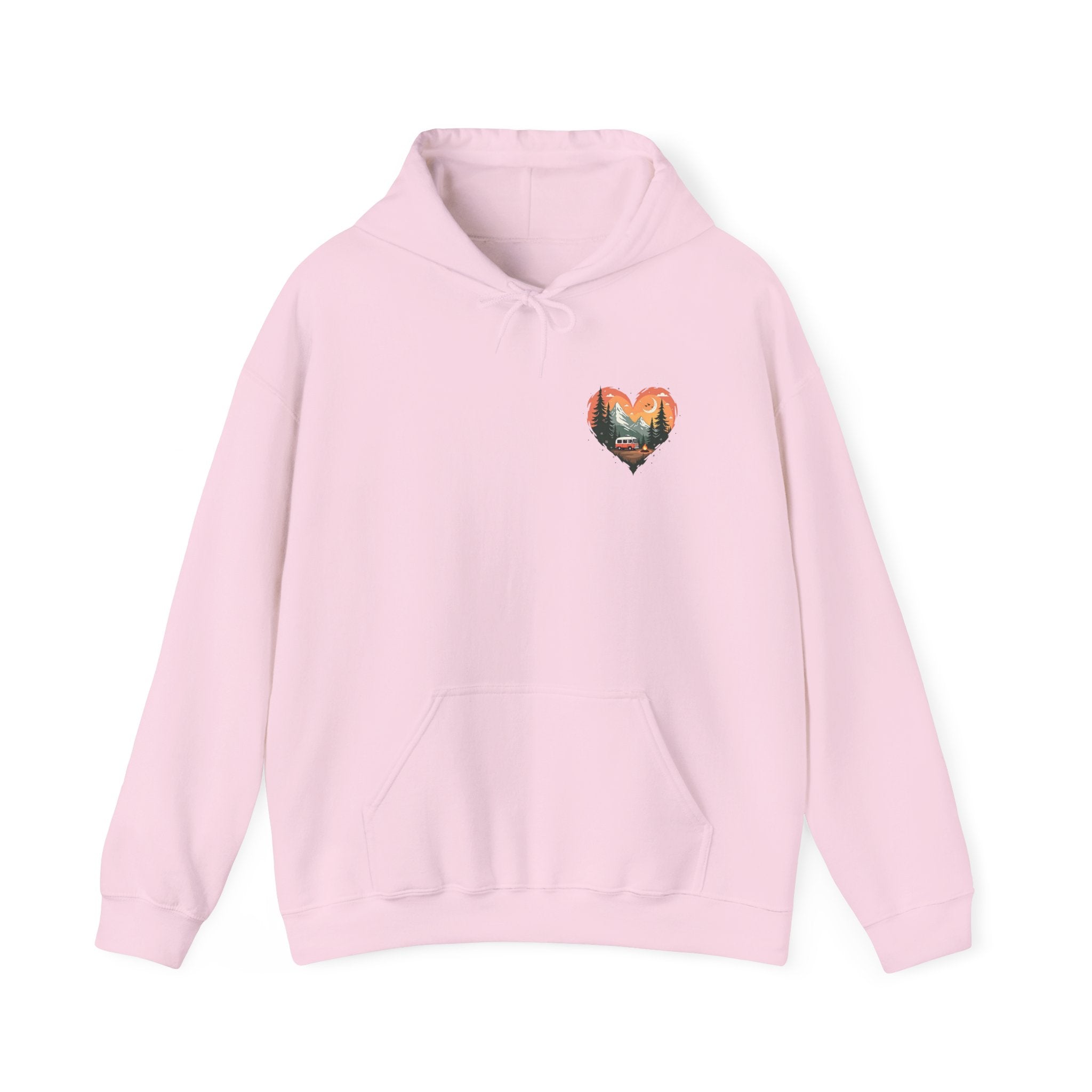 Nature Lover's Heart Hoodie, Cozy Outdoor Sweatshirt, Gift for Adventurers, Camping Apparel, Fall Fashion, Unisex Hooded Sweatshirt