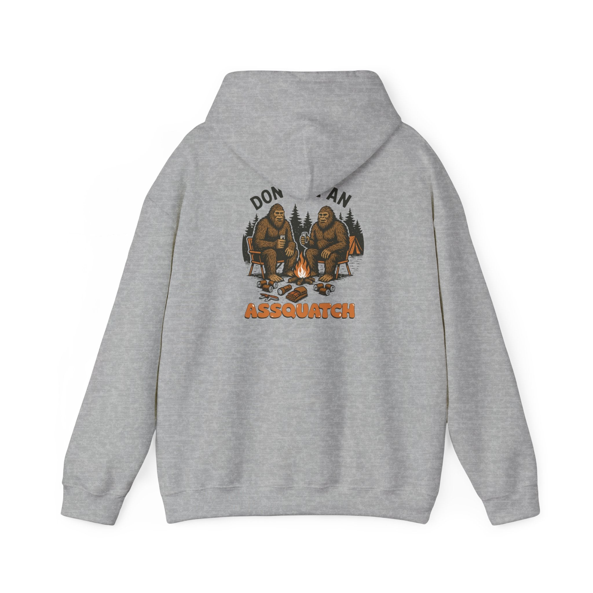 Cozy Bigfoot Hoodie - Unisex Heavy Blend Sweatshirt, Outdoor Adventure Shirt, Campfire Apparel, Gift for Nature Lovers, Sasquatch Themed